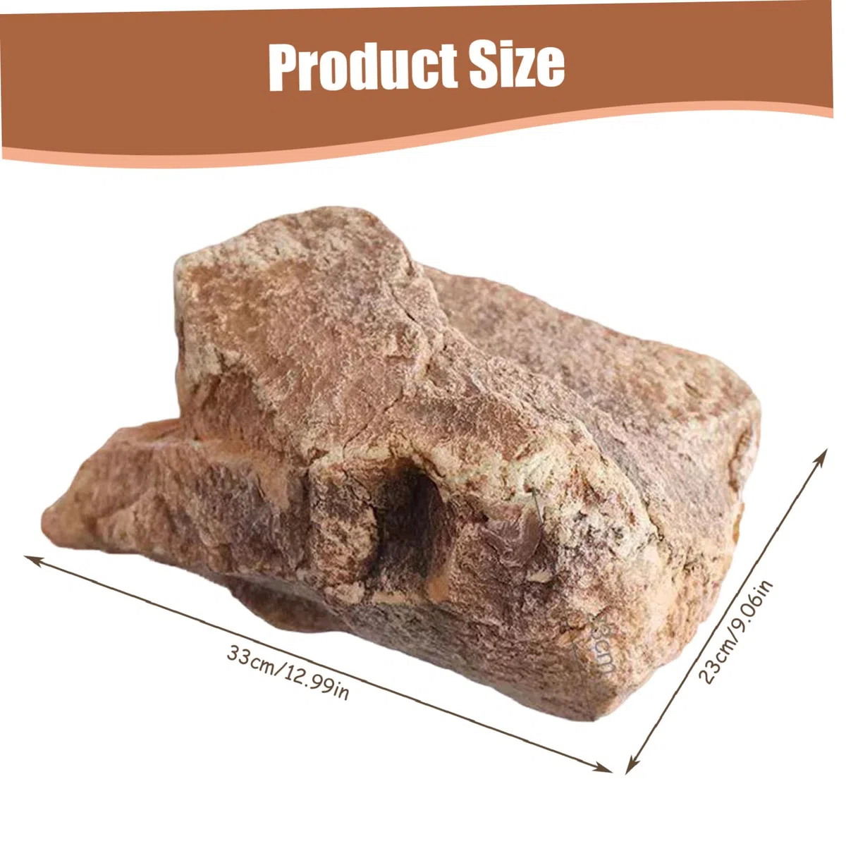 1pc Fake Rock, 13x9,1 Zoll Schaumfälschlicher Stein mit natürlicher Textur, Sandsteinlandschaftsgestein für Garten und Hof Landschaftsbaudekoration