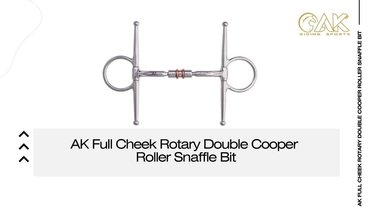 AK Full Cheek Rotary Double Copper Roller Snaffle Horsebit Riding Bit AKRS-2612