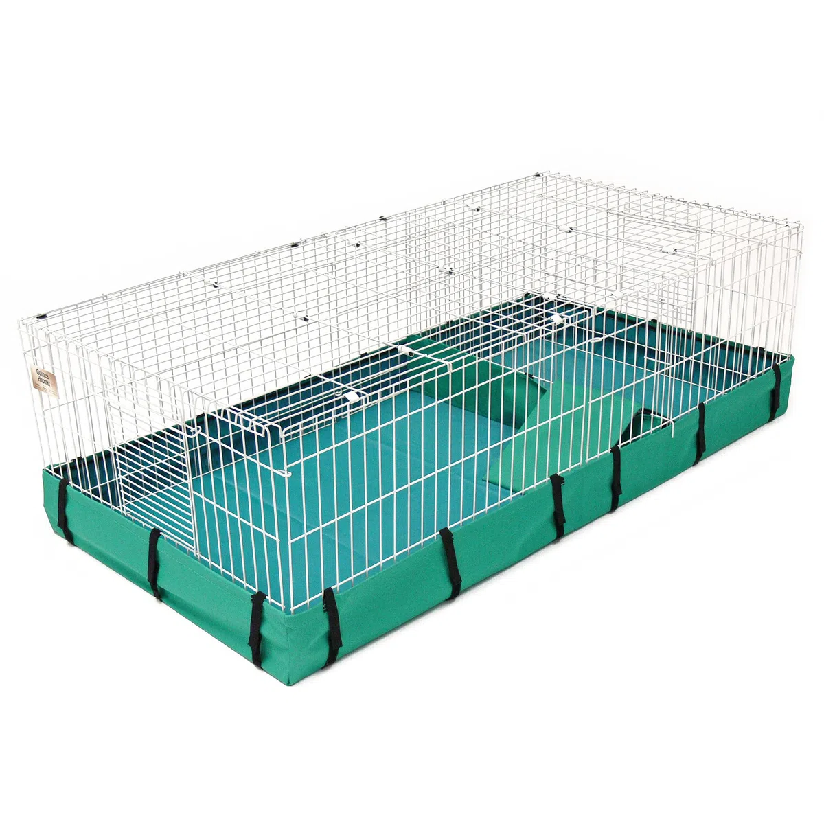 MidWest Homes for Pets - Guinea Habitat Plus 171GHP Meerschweinchen-Gehege mit Trennwand und aufklappbarer Oberseite, waschbarer PVC-Canvas-Boden, erweiterbarer Kleintierkäfig für Meerschweinchen