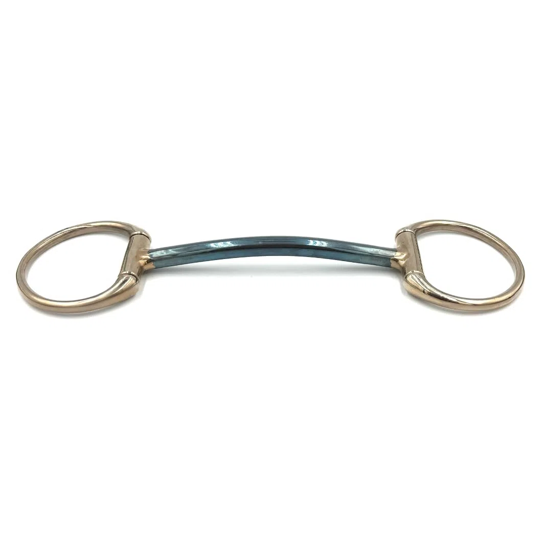 ES0019 Gebiss Olivenkopfstange Stangengebiss mit Sweet Iron aus Edelstahl Ringdurchmesser 70 mm Gebissstärke 12 mm (13.5 cm)