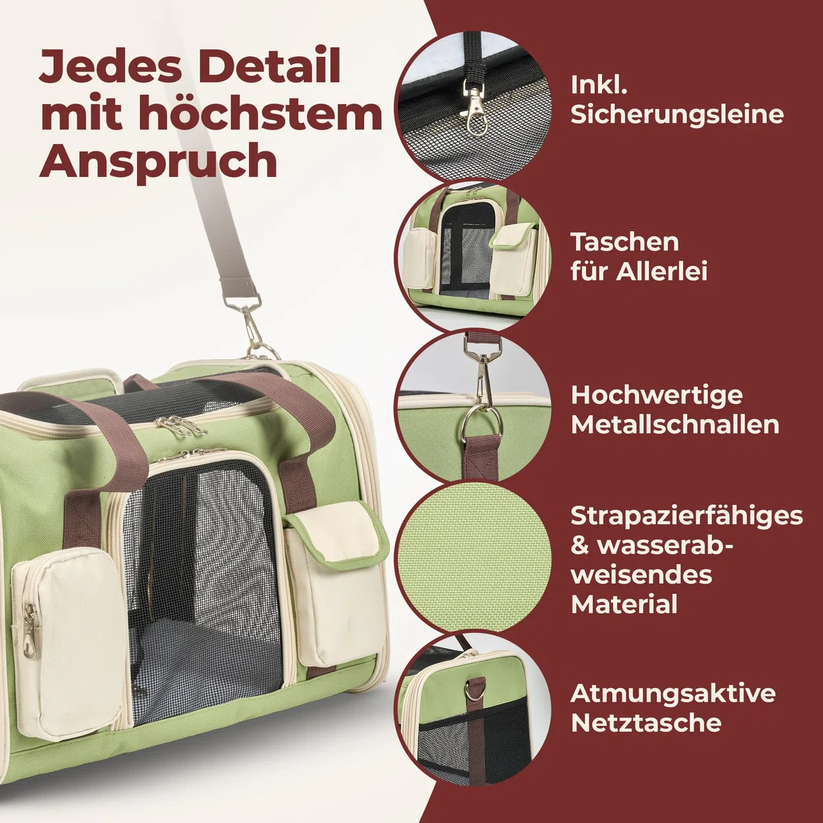 Katzentransportbox Hundetasche Kleiner Hund bis 10 kg [Faltbar] Transportbox Katze Hundebox Hundetragetasche Hundetransportbox Auto | Tragetasche aussuchen