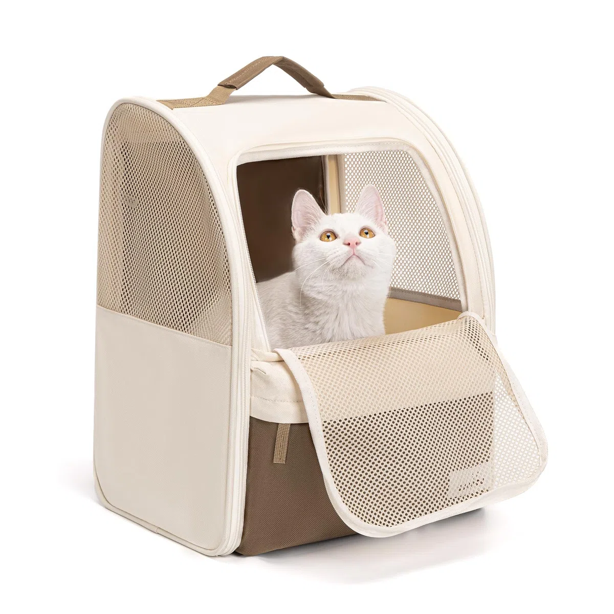 Wakytu HundeRucksack und KatzenRucksack für Kleine Haustiere，600D verschleißfestes Oxford-Gewebe, Hundetragetasche, Katzenrucksack, geeignet für Reisen （2-7kg）