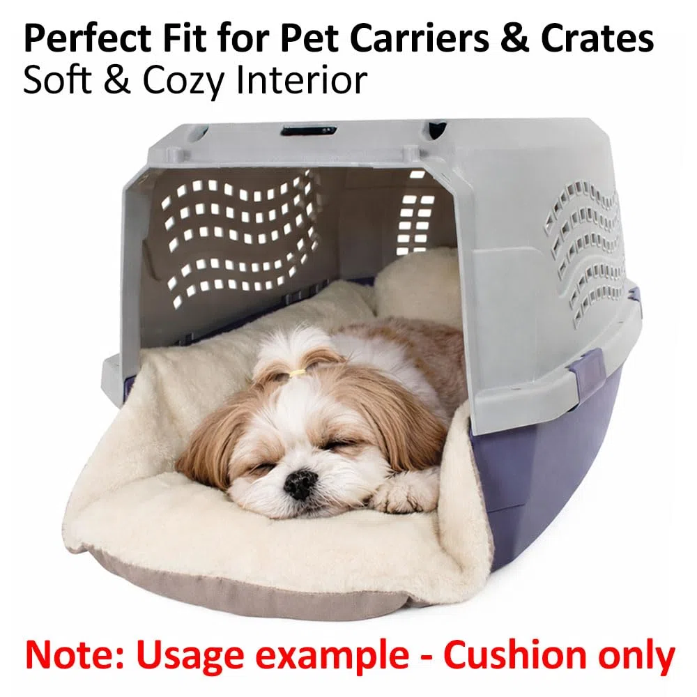 Helen's Pet Bed Flauschige Winter-Hundematte für Hundeboxen, Größe Small (Etikett: M JP Size) – Weiches Waschbares Hundekissen für Transportboxen & Drahtkäfige, Passgenau | Gemütlich von jeder Seite. Warmes Kunstfell. Sicherer Komfort