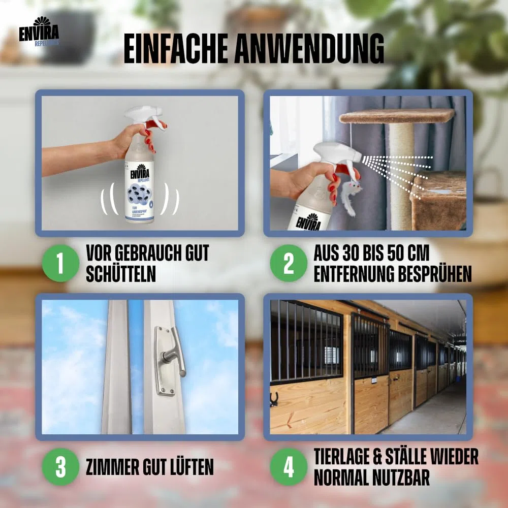 Envira Floh Abwehrspray 5 Liter - Spray mit Langzeitwirkung gegen Flöhe, Katzenfloh, Hundefloh - Mittel gegen Flöhe für Wohnung & Möbel - Effektives Flohmittel & Flohschutz