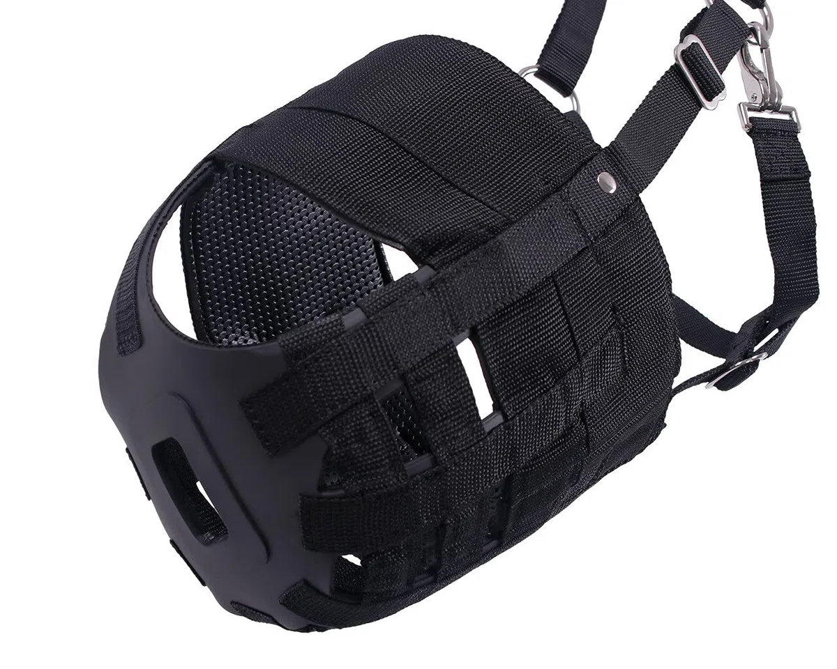 QHP Weidemaske mit Nasenlöchern, Größe:Full, Farbe:Schwarz