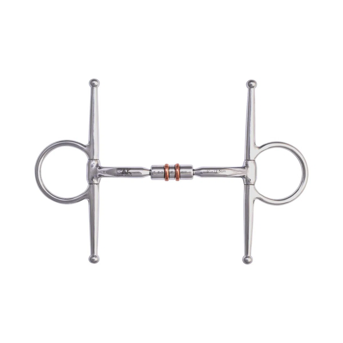 AK Full Cheek Rotary Double Copper Roller Snaffle Horsebit Riding Bit AKRS-2612