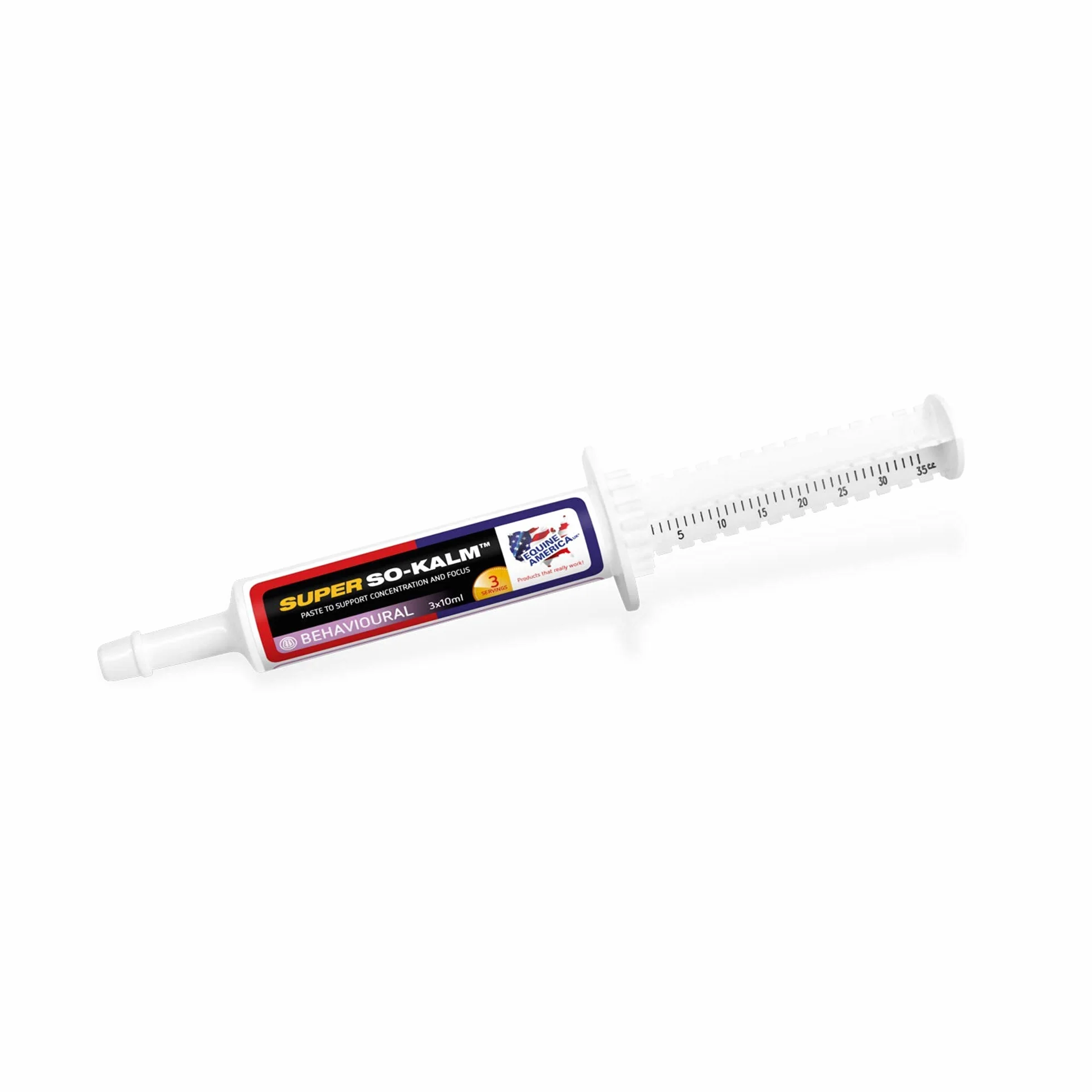 Equine America Super So Kalm Paste | Premium gebrauchsfertiger Ernährungszusatz für Pferd und Pony | Fördert ruhiges Verhalten | 30 ml