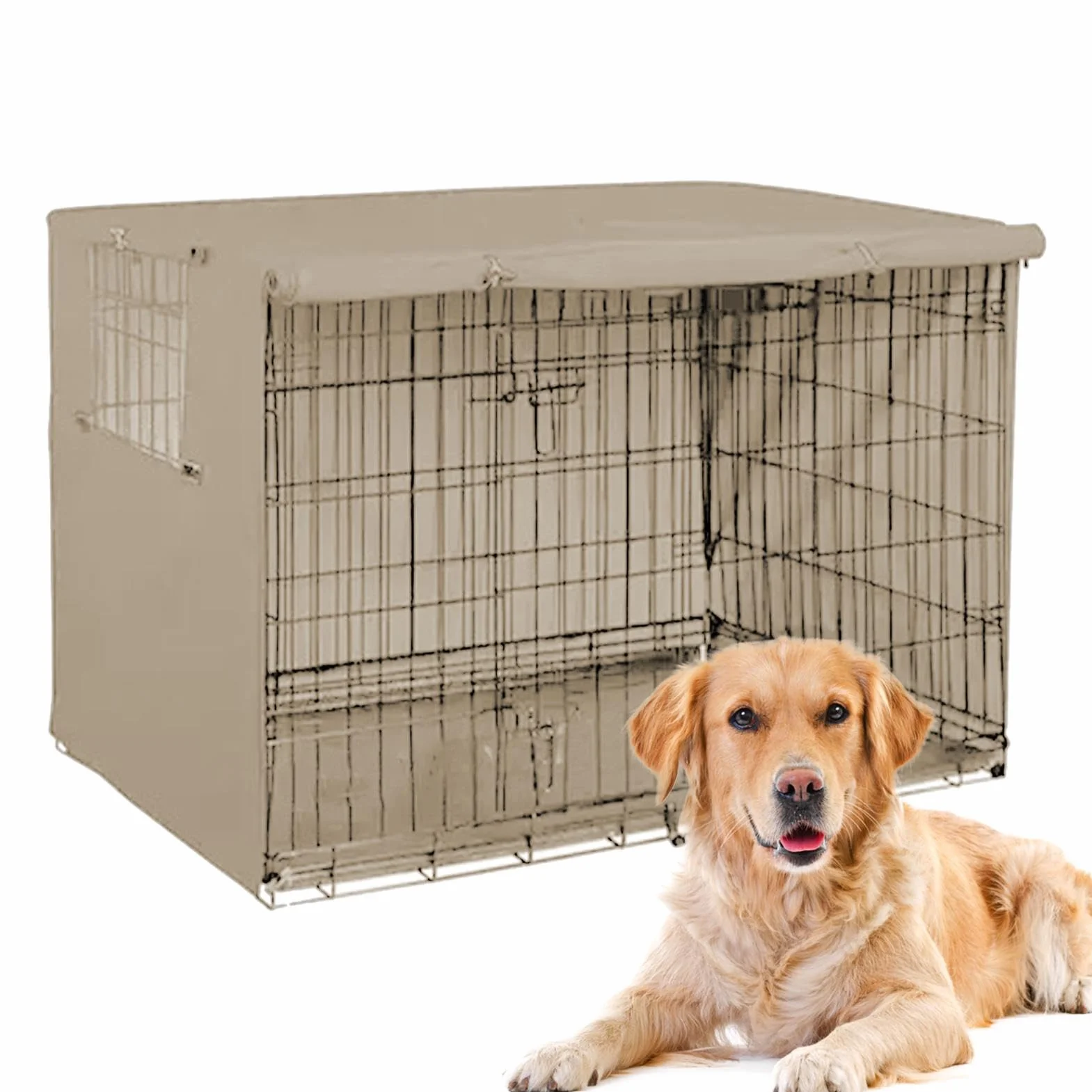 Hundekäfig-Abdeckung, wasserdicht und winddicht, Oxford-Abdeckung für Privatsphäre, passend für Hunde- und Katzenkäfige