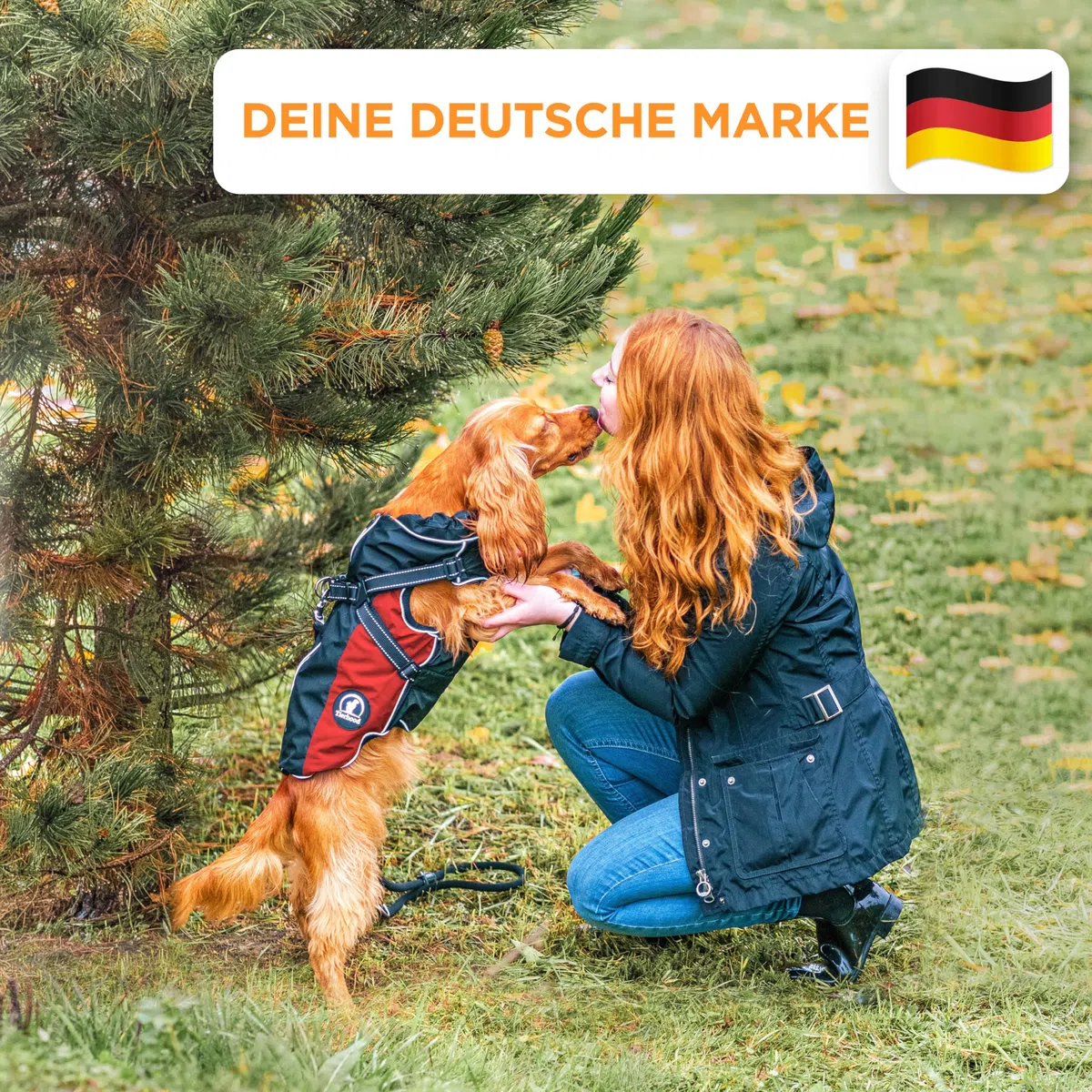 Tierhood Regenmantel Hund - Hunderegenmantel wasserdicht- Reflektierende Regenjacke Hund - Hundemantel inkl. Geschirr Wasserdicht