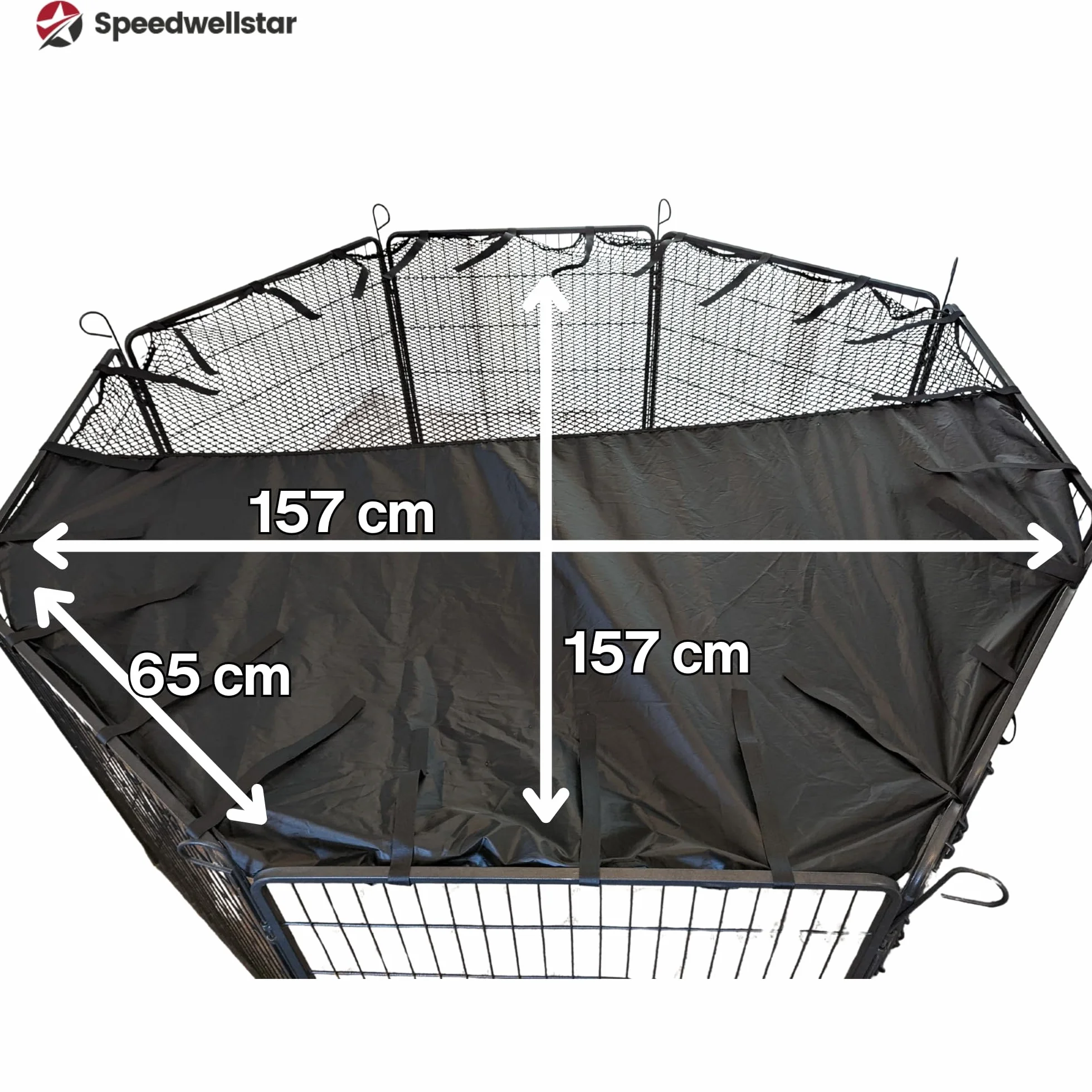 SpeedwellStar - Haustier Stift Abdeckung Sonne Schatten Spielen Hund Käfig Groß Abdeckung 8 Seite Sonnenschutz für Licht Haustiergehege Hundekäfig Universal. Käfig Nicht im Lieferumfang