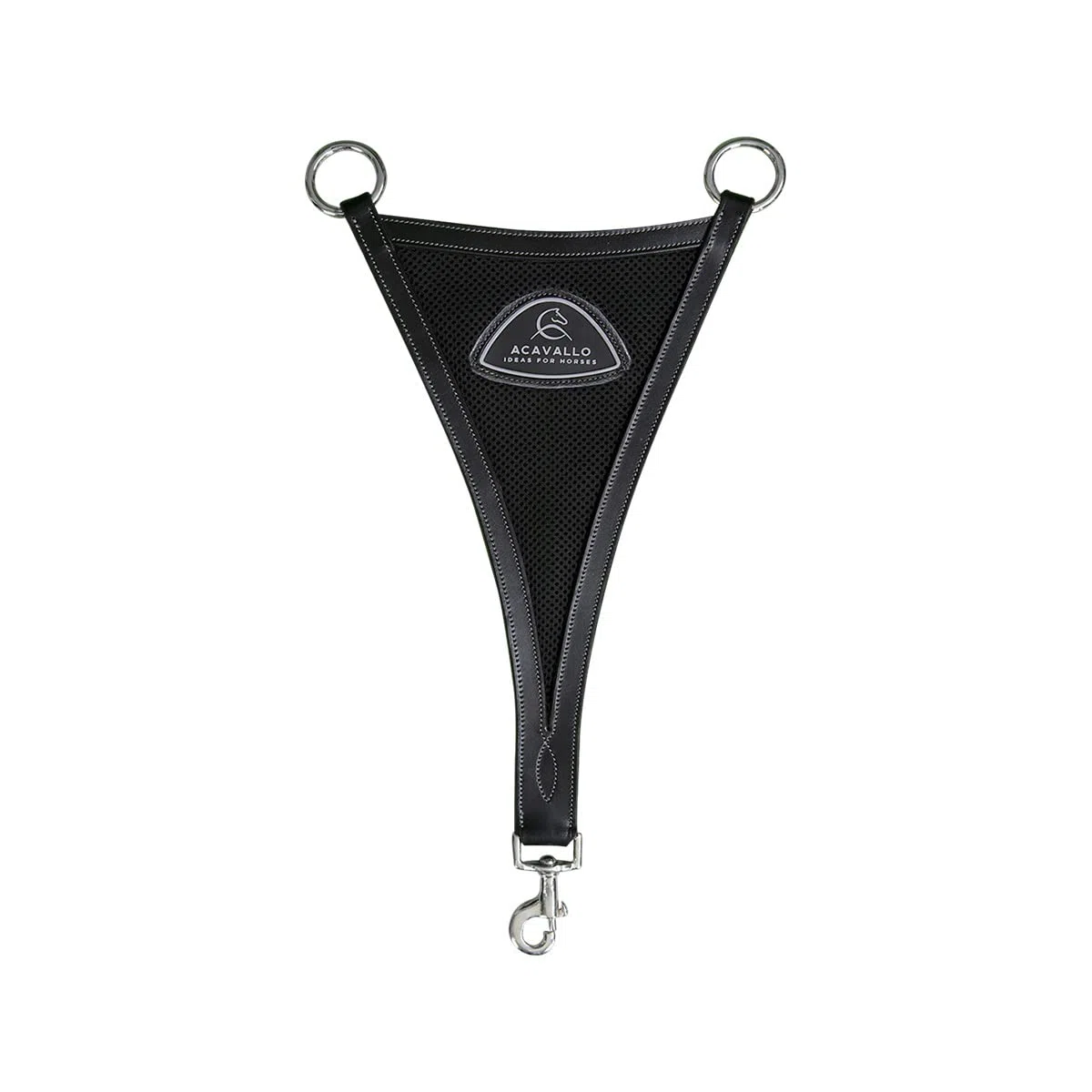 Acavallo Martingalgabel Kalbsleder geschlossen, Größe:Warmblut, Farbe:schwarz