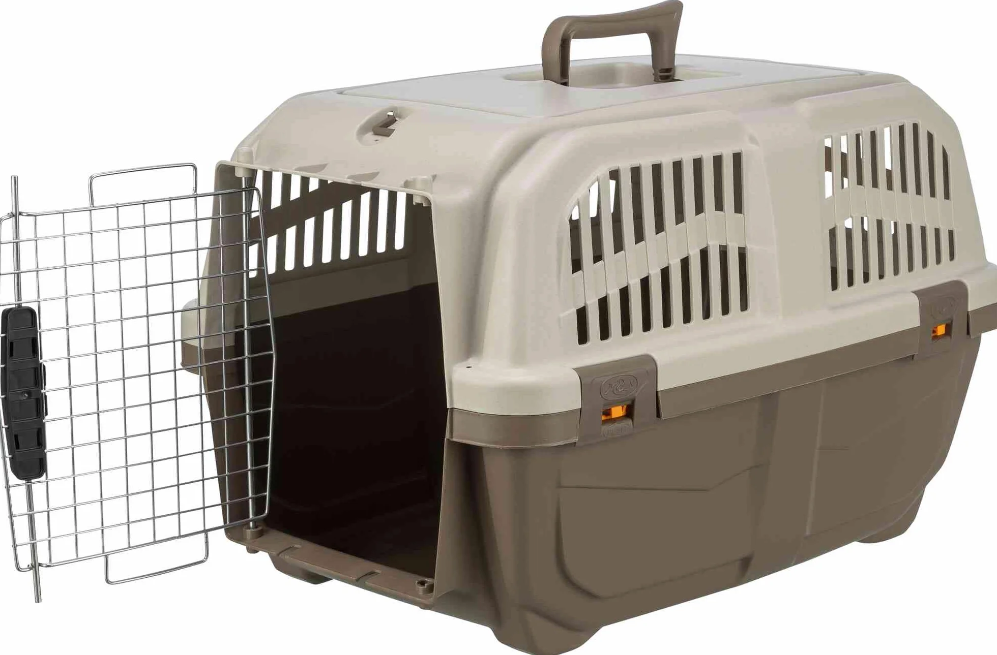 TRIXIE Transportbox Skudo – S: 40 × 39 × 60 cm, IATA-konforme Transportbox für Hunde & Katzen ideal für Reisen mit Auto oder Flugzeug, robuste Reisebox aus Kunststoff mit Schnappverschlüssen – 39741