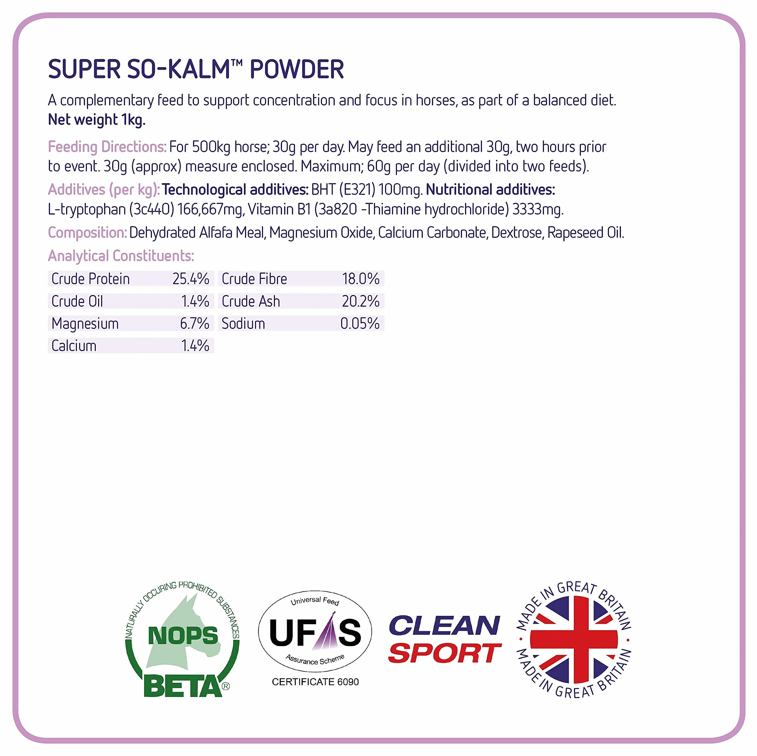 Equine America Super So Kalm Paste | Premium gebrauchsfertiger Ernährungszusatz für Pferd und Pony | Fördert ruhiges Verhalten | 30 ml