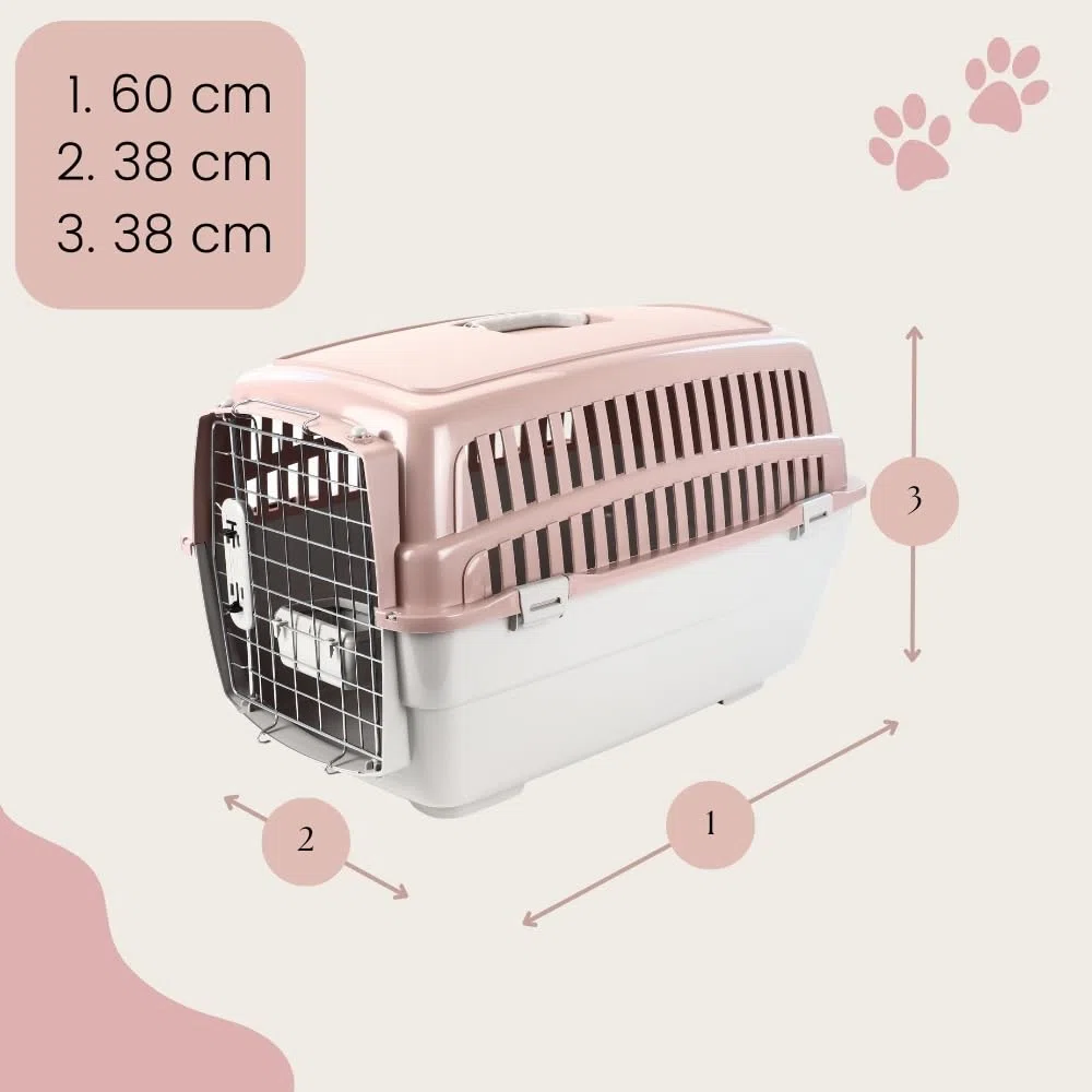 2er Set Transportbox IATA Flugbox Flugzeug Hundebox Hunde Transportbox Hund für 2 Tiertransportbox Hundetransportbox Gr. L