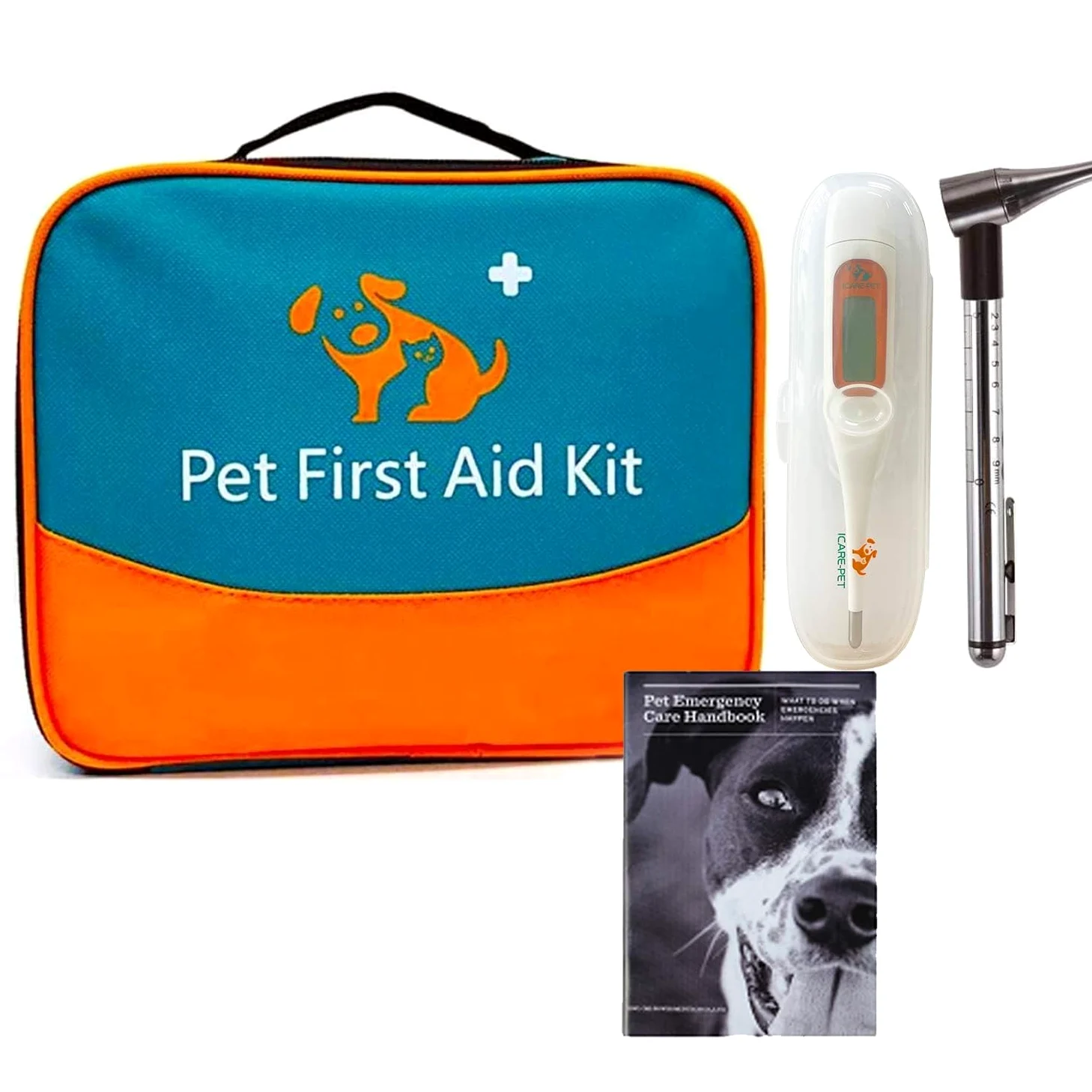 Erste-Hilfe-Set für Haustiere für Hunde, Katzen, Kaninchen und andere Tiere, mit Thermometer, Spritze, Otoskop, perfekt für die Pflege zu Hause und Notfälle auf Reisen im Freien