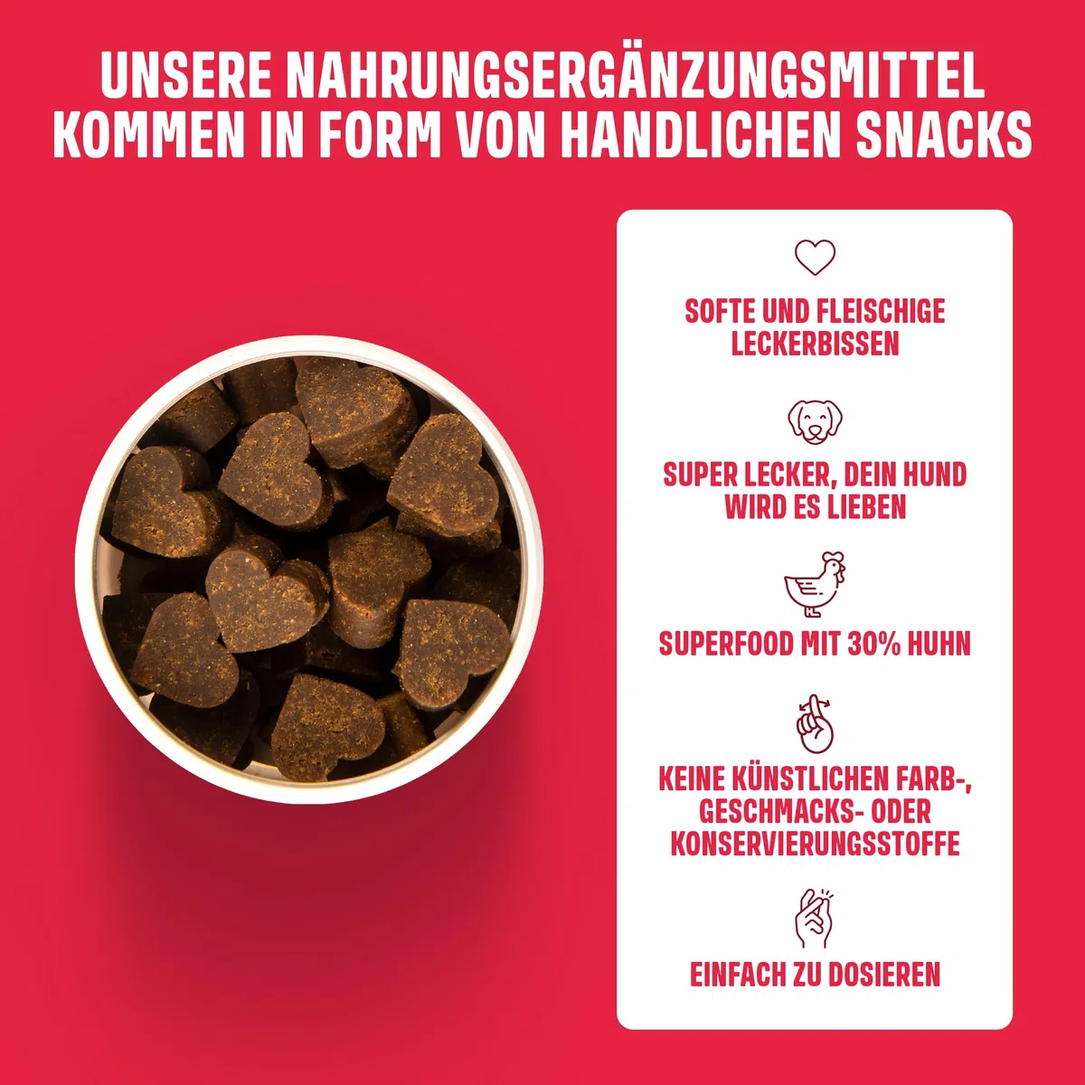 ivvi Allergy Immunity für Hunde – gegen Allergien & Juckreiz und zur Stärkung des Immunsystems - 60 leckere Snacks (270g) mit Lachs