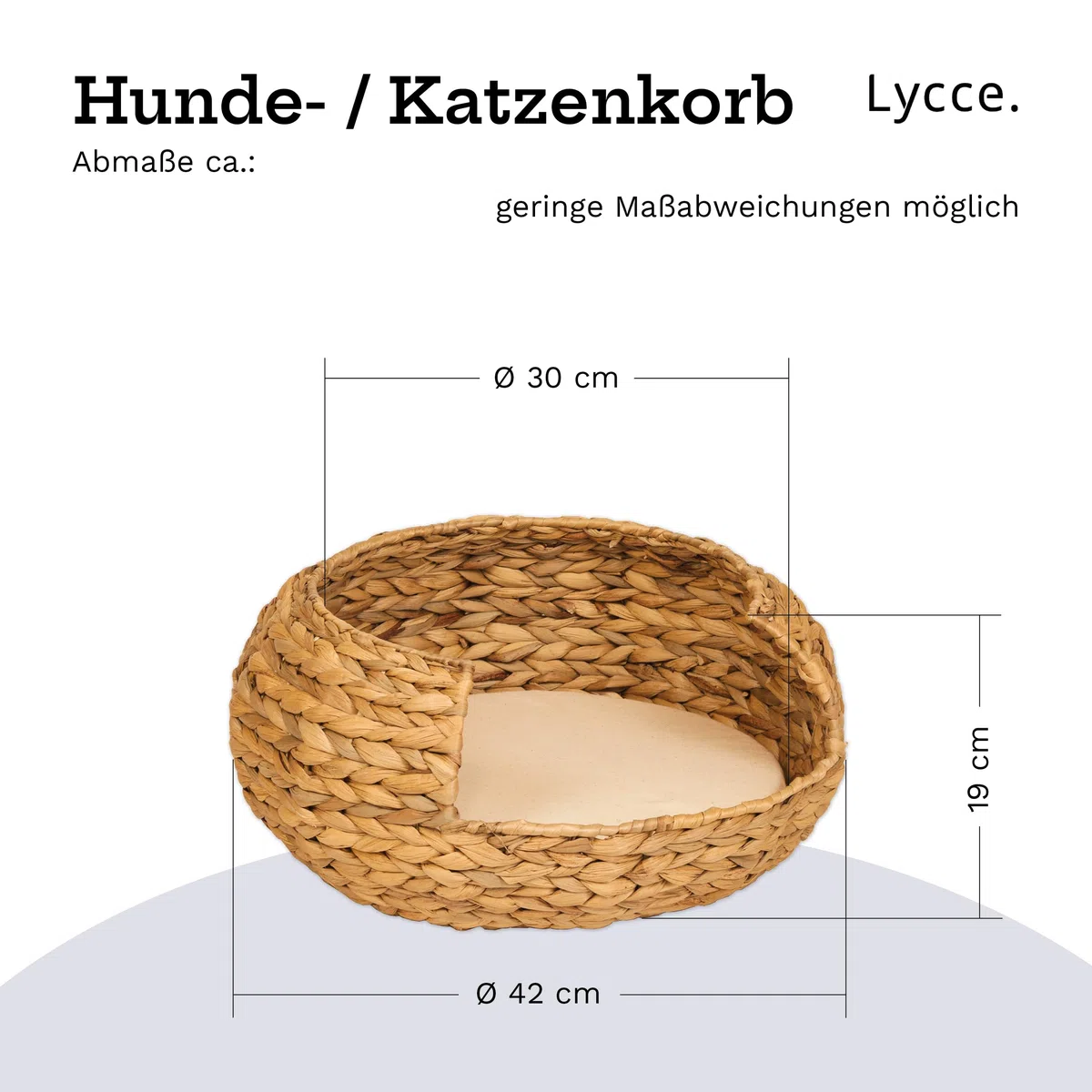 Lycce Katzenkorb Opal Wasserhyazithe Ø 42cm