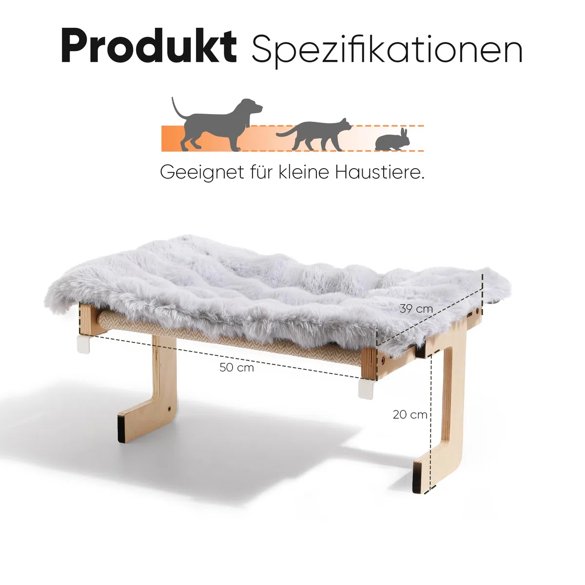 FUKUMARU Katzen Hängematte Fenster Katzenbett Fensterbank für Katzen, Fensterliege mit weichem Kissen, verstärkter Holz- und Metallstruktur, umbaubare Hängematte, Tragkraft bis 20 kg