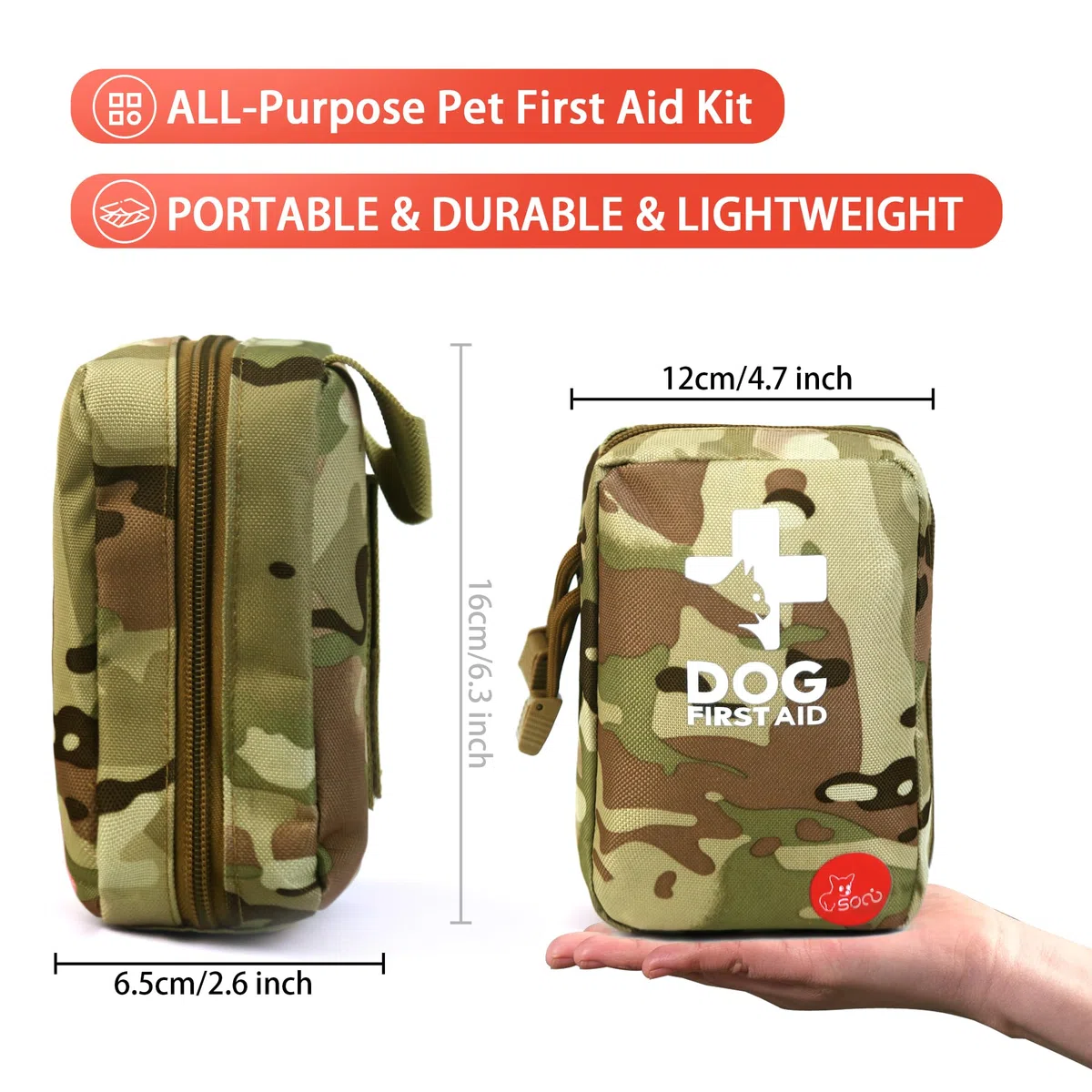 Erste-Hilfe-Set für Hunde,Katzen,Kleintiere, Reiseapotheke Hund,Erste-Hilfe Haustiere, Gesundheitsprodukte für Hunde,perfekt für die Pflege zu Hause und für Notfälle auf Reisen im Freien,mit 72 Teilen