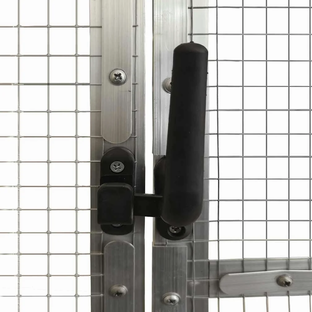 Voliere, Vogelvoliere mit Wire Mesh Grids, Vogelkäfig für Außenbereich, Vogelhaus Papageienkäfig Papageienvoliere,Silber,1.79 x 2 x 1.85 m