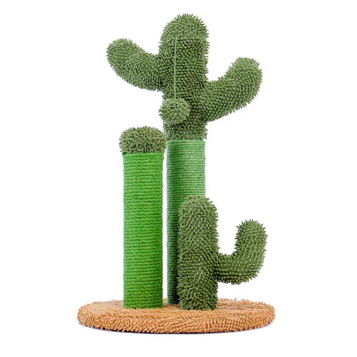 PAWZ Road Kratzbaum Kaktus, kreatives Katzenbaum-Design, 3 Pfosten in 1 Set, braun, L 68,5 cm
