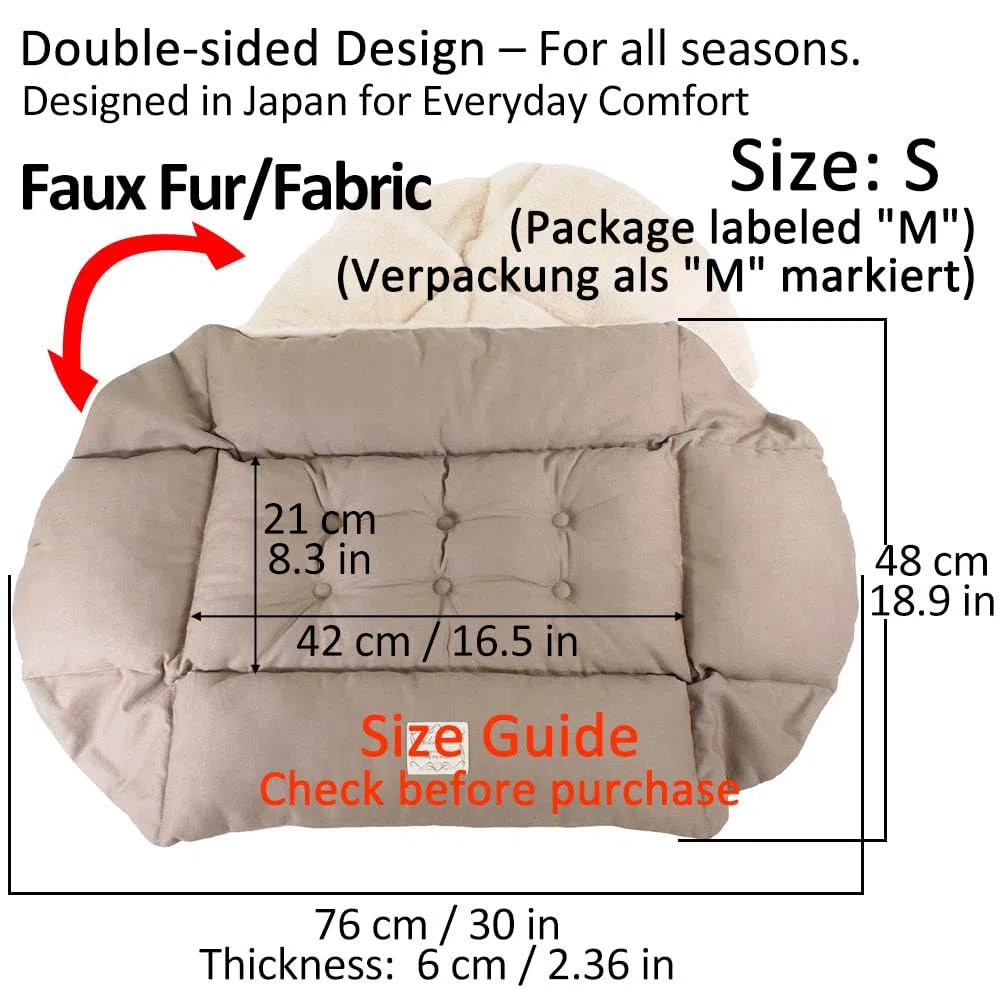 Helen's Pet Bed Flauschige Winter-Hundematte für Hundeboxen, Größe Small (Etikett: M JP Size) – Weiches Waschbares Hundekissen für Transportboxen & Drahtkäfige, Passgenau | Gemütlich von jeder Seite. Warmes Kunstfell. Sicherer Komfort