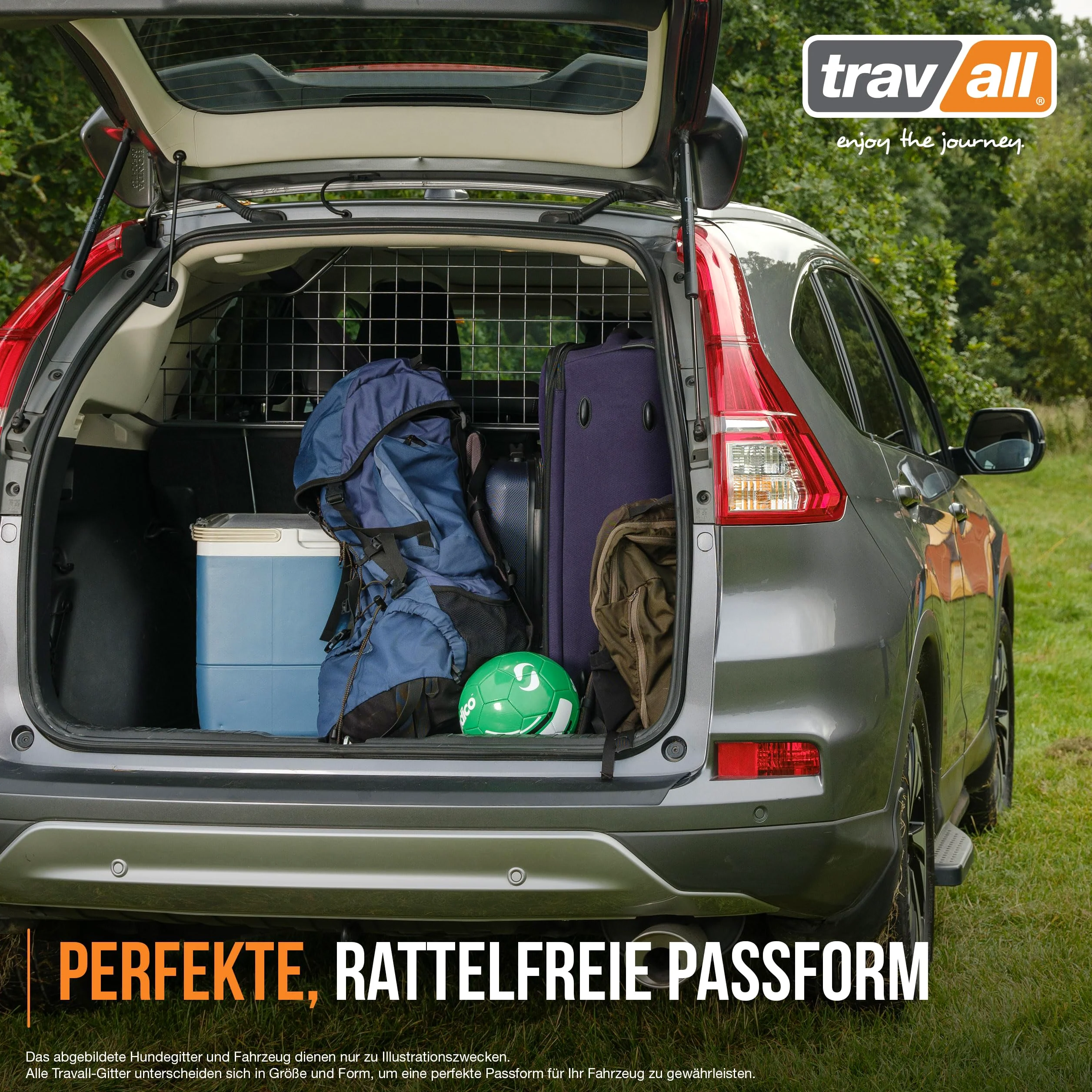 Travall Hundegitter für Suzuki Vitara 2015+, fahrzeugspezifisches Trenngitter für den Kofferraum aus Stahl, passgenau für sicheren Hundetransport
