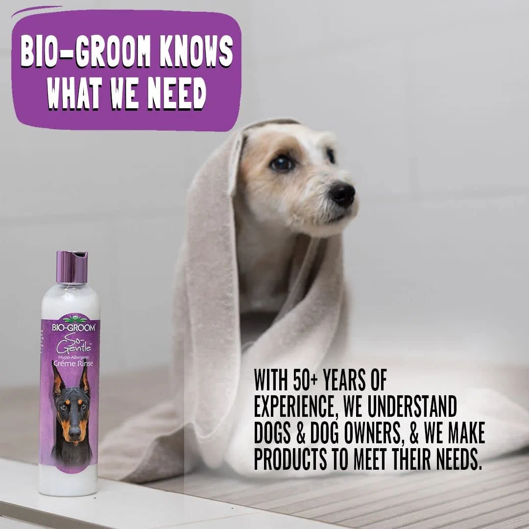 Bio-Groom Silk Creme Rinse Hundespülung - Feuchtigkeitsspendende Pflegespülung - Hundezubehör für empfindliche Haut - Konzentrat 1:4 - Verdünnt 4.7 L - 946 ml