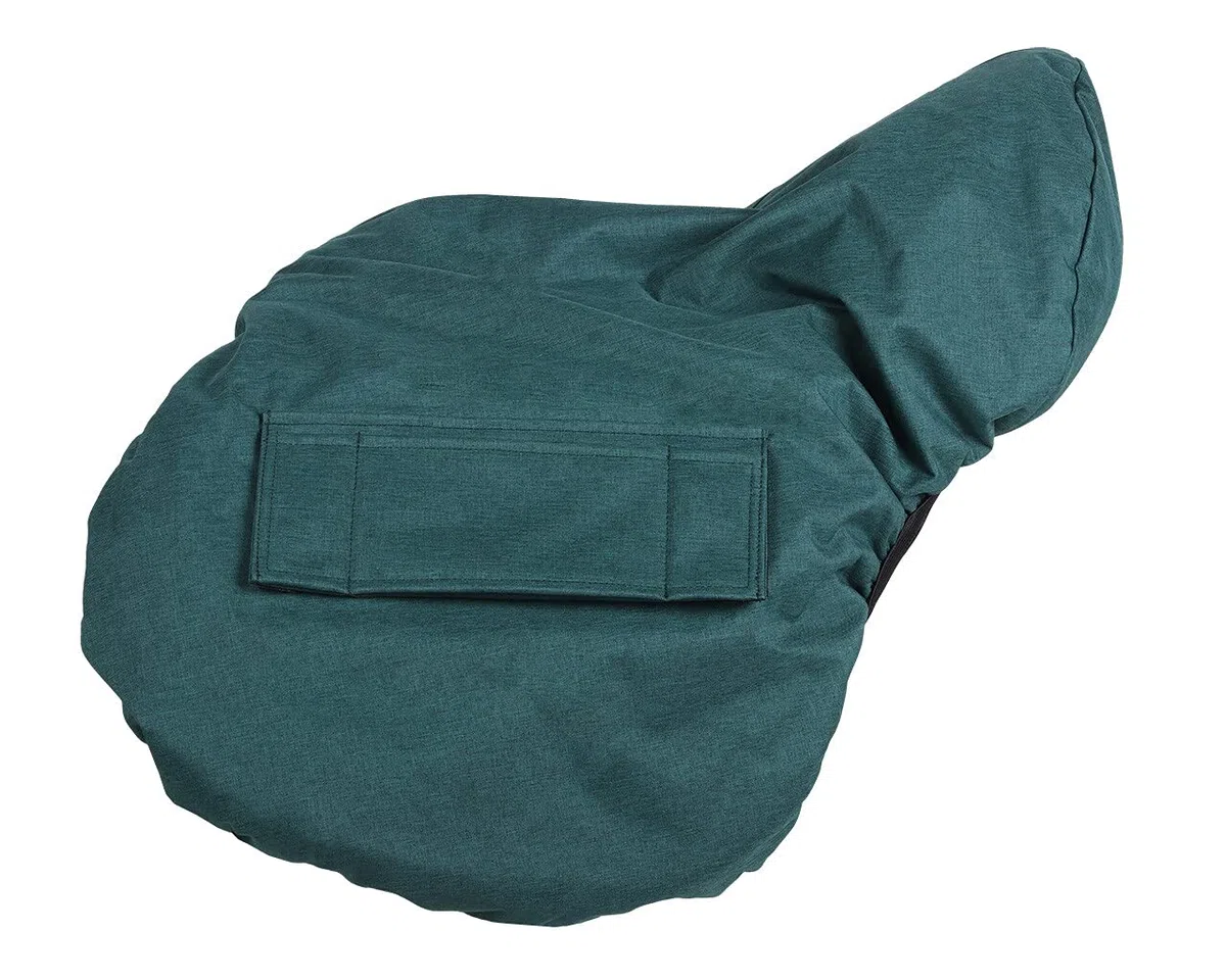QHP Sattel-Sitzbezug Sattelhülle Sattelschoner Polyester wasserabweisend (dunkelgrün)