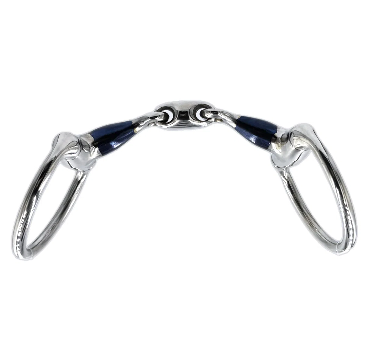 ES0283 Gebiss Sweet Iron Olivenkopfgebiss Olivenkopftrense Doppelt Gebrochen aus Edelstahl Ringdurchmesser 70 mm Gebissstärke 14 mm (12.5 cm)