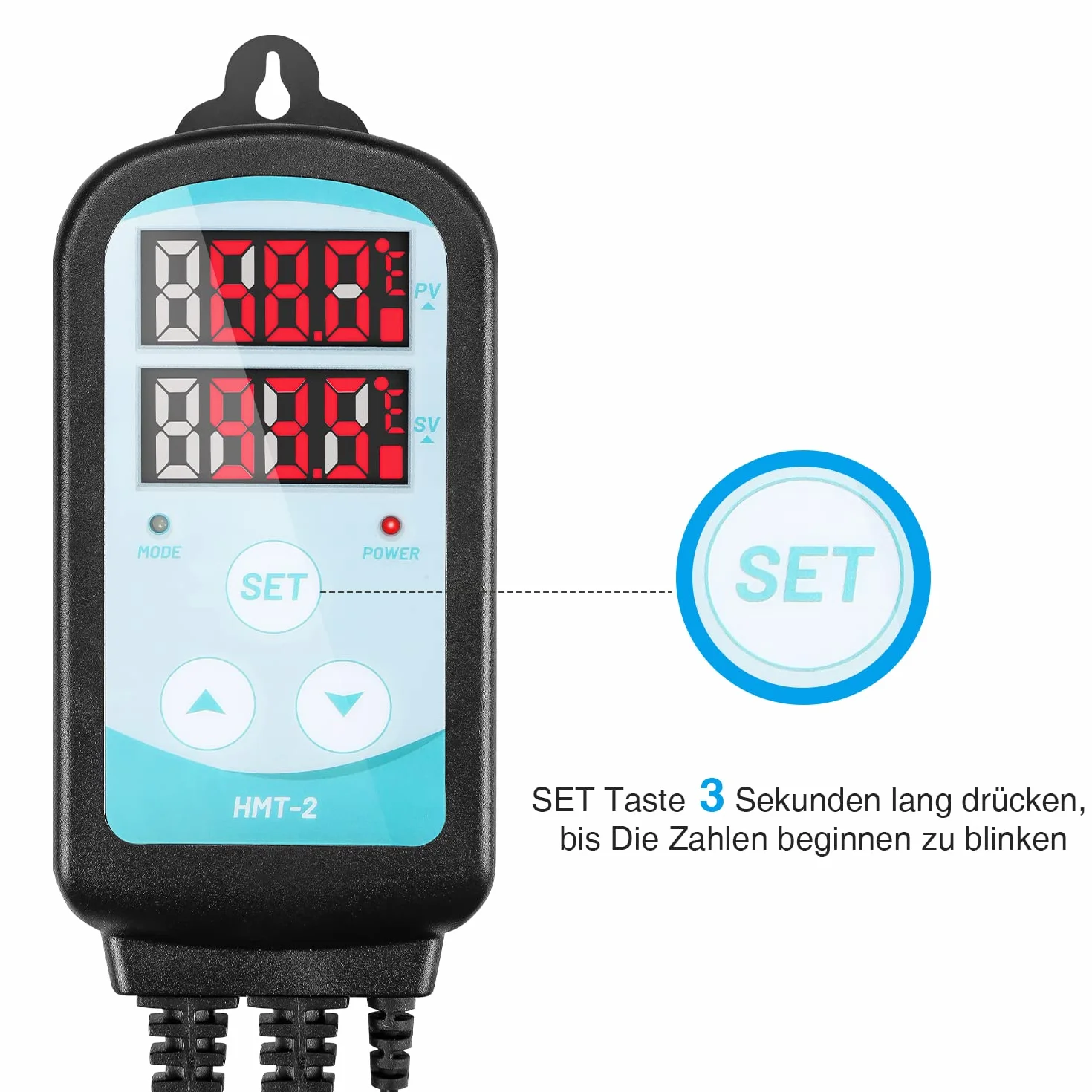 Temperaturregler mit fühler,230V Thermostate Er ist Plug and Play,Heizen Kühlen Temperaturschalter für Aquarium Terrarium Gewächshäusern