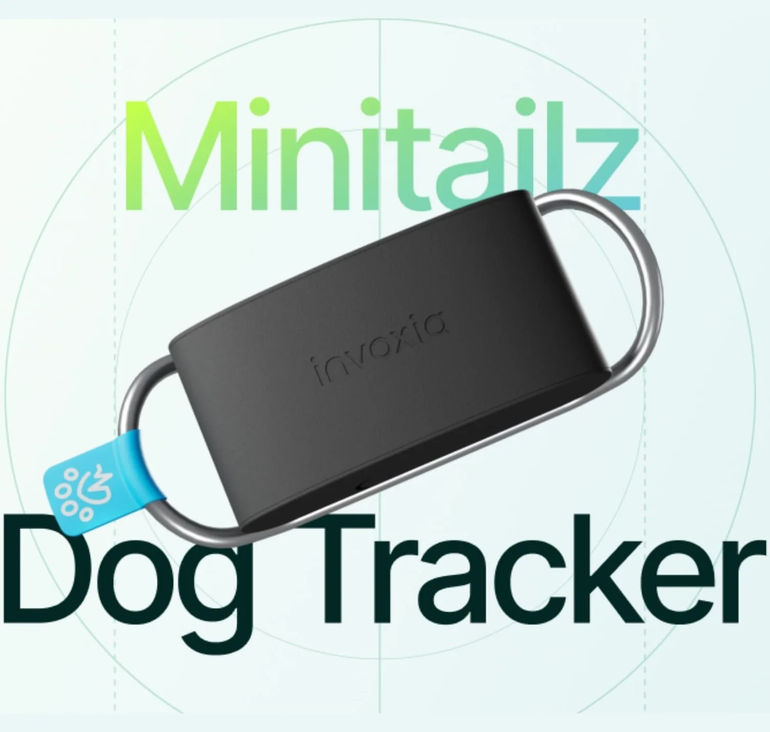Invoxia Minitailz – Nr. 1 GPS und Gesundheitstracker für Hunde – Fluchtwarnungen, Atemscan – Echtzeit Ortung, über USB wiederaufladbar, virtuelle Zone und Zaun – Mini-Tracker