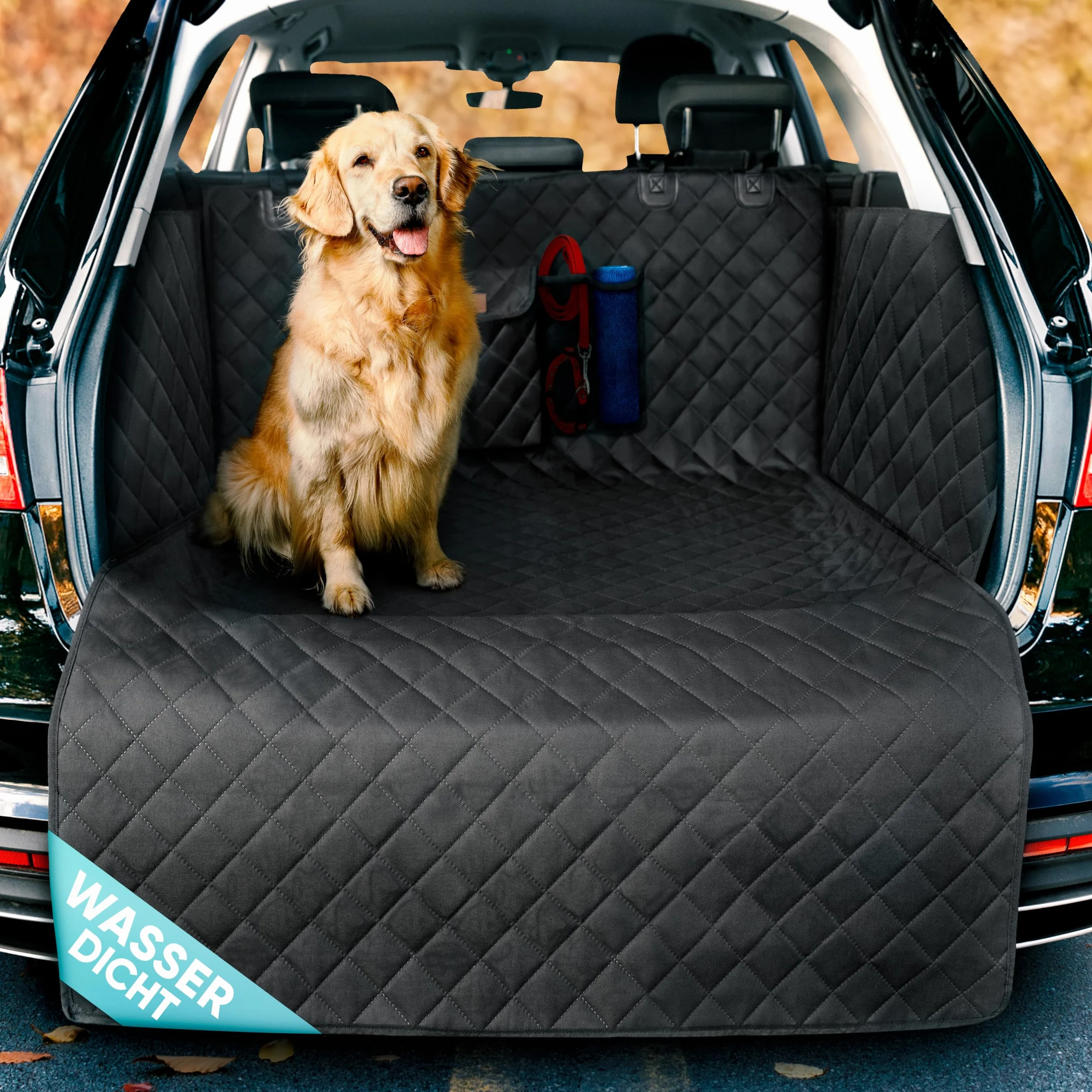 HELDENWERK Kofferraumschutz Hund gesteppt mit Seiten- und Ladekantenschutz I Hundedecke Auto Kofferraum Wasserdicht & Kratzfest I Universal Kofferraum Schutzmatte für Hunde