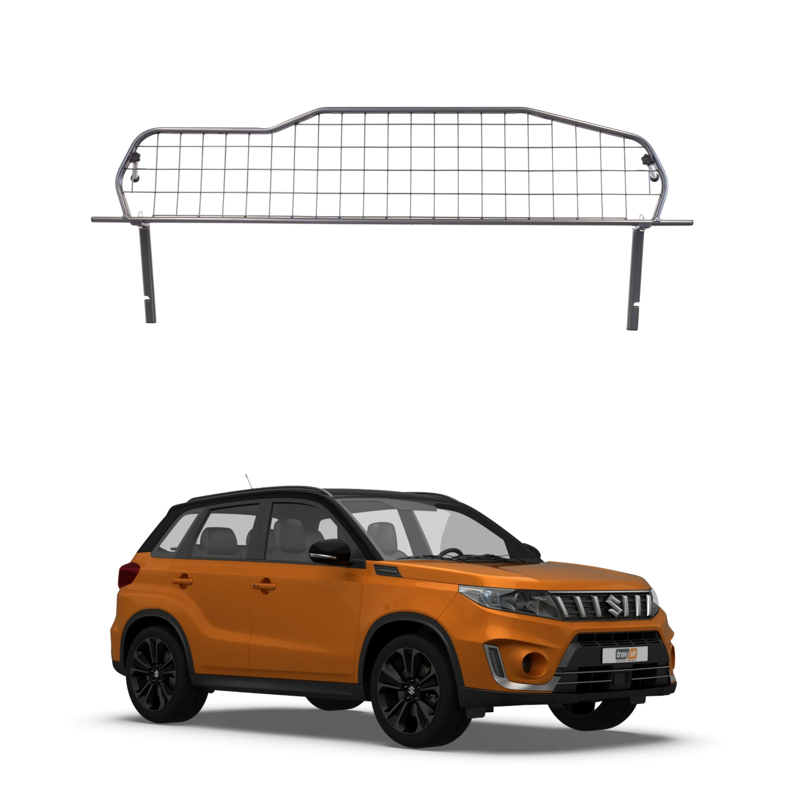 Travall Hundegitter für Suzuki Vitara 2015+, fahrzeugspezifisches Trenngitter für den Kofferraum aus Stahl, passgenau für sicheren Hundetransport