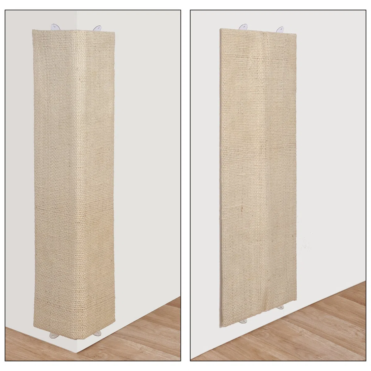 BigDean 3er Set Katzenkratzbrett Eckkratzbrett Kratzbrett Wand Wandkratzbrett Katzen Kratzecke 80cm