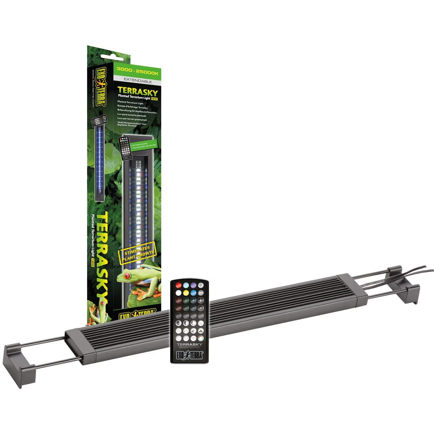TerraSky, LED-Beleuchtung für bepflanzte Terrarien, 12W, Schwarz, 38-61 cm, 38-61 cm