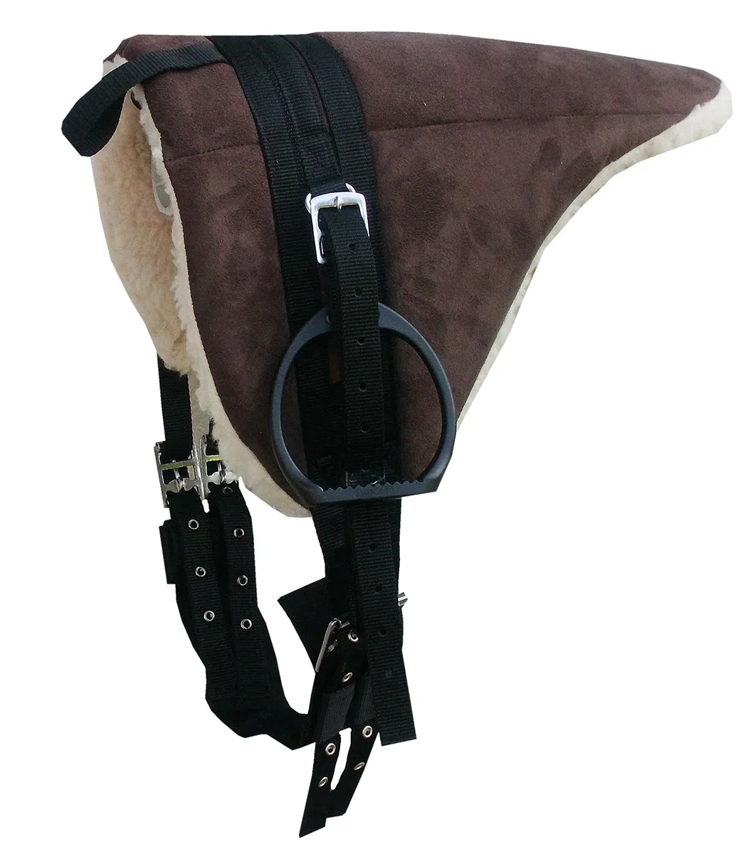 AMKA Shetty Pony Reitkissen Sattel, komplettes Set auch für Holzpferde braun