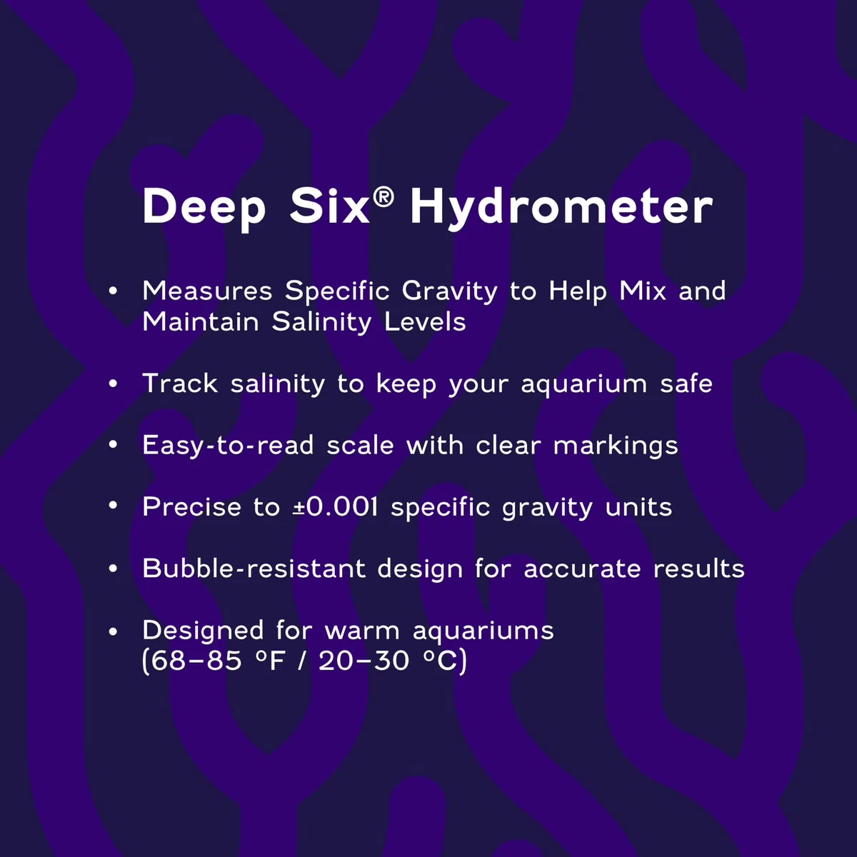 Coralife Energy Savers ACLAF877 Deep Six Hydrometer