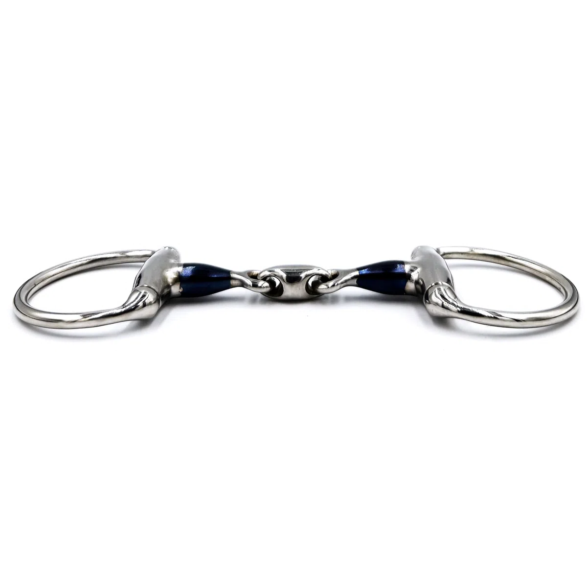 ES0283 Gebiss Sweet Iron Olivenkopfgebiss Olivenkopftrense Doppelt Gebrochen aus Edelstahl Ringdurchmesser 70 mm Gebissstärke 14 mm (12.5 cm)