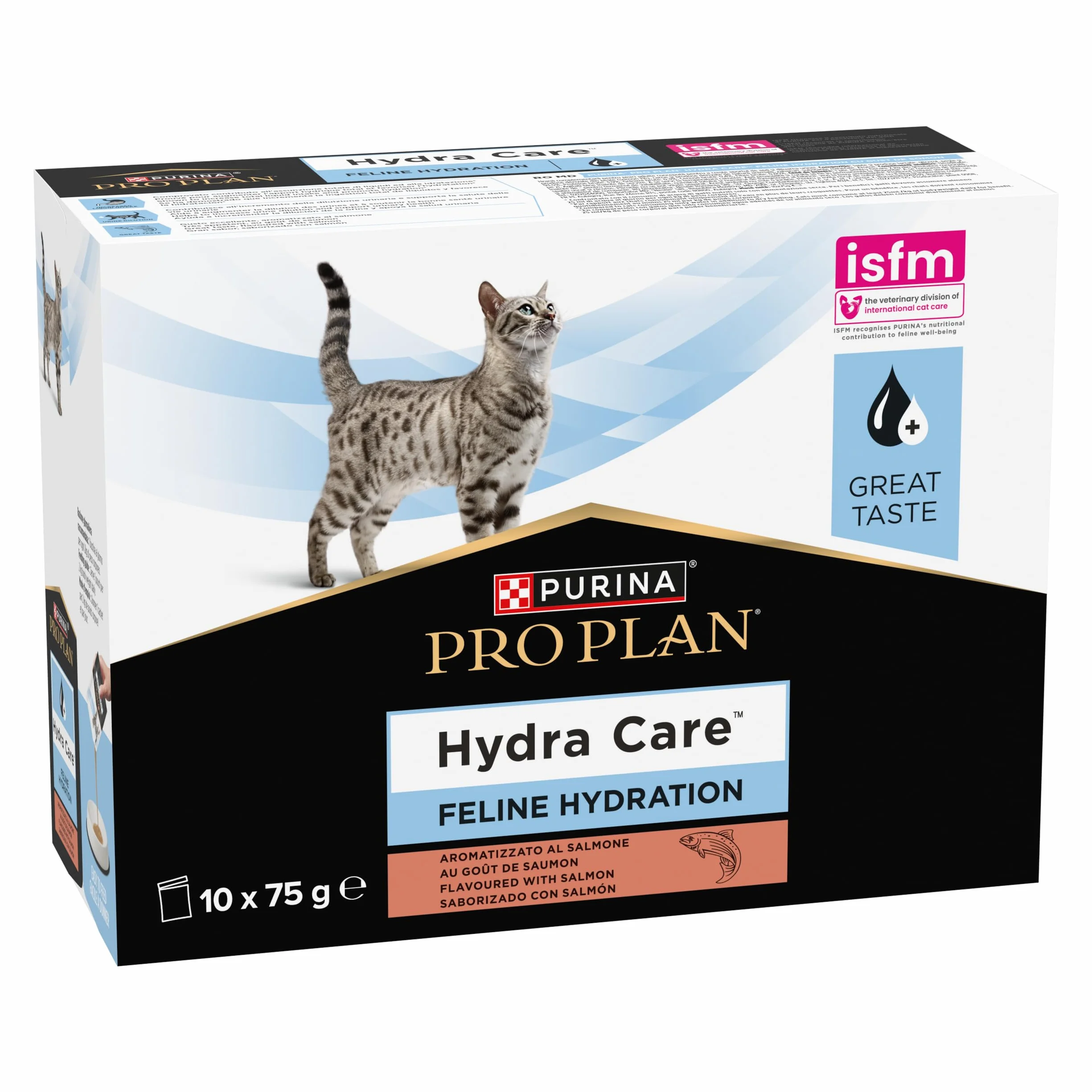 PURINA PRO PLAN Hydra Care für Katzen mit Flüssigkeitszufuhr, 6 Packungen à 10 x 75 g - (6 Packungen, Lachsgeschmack)