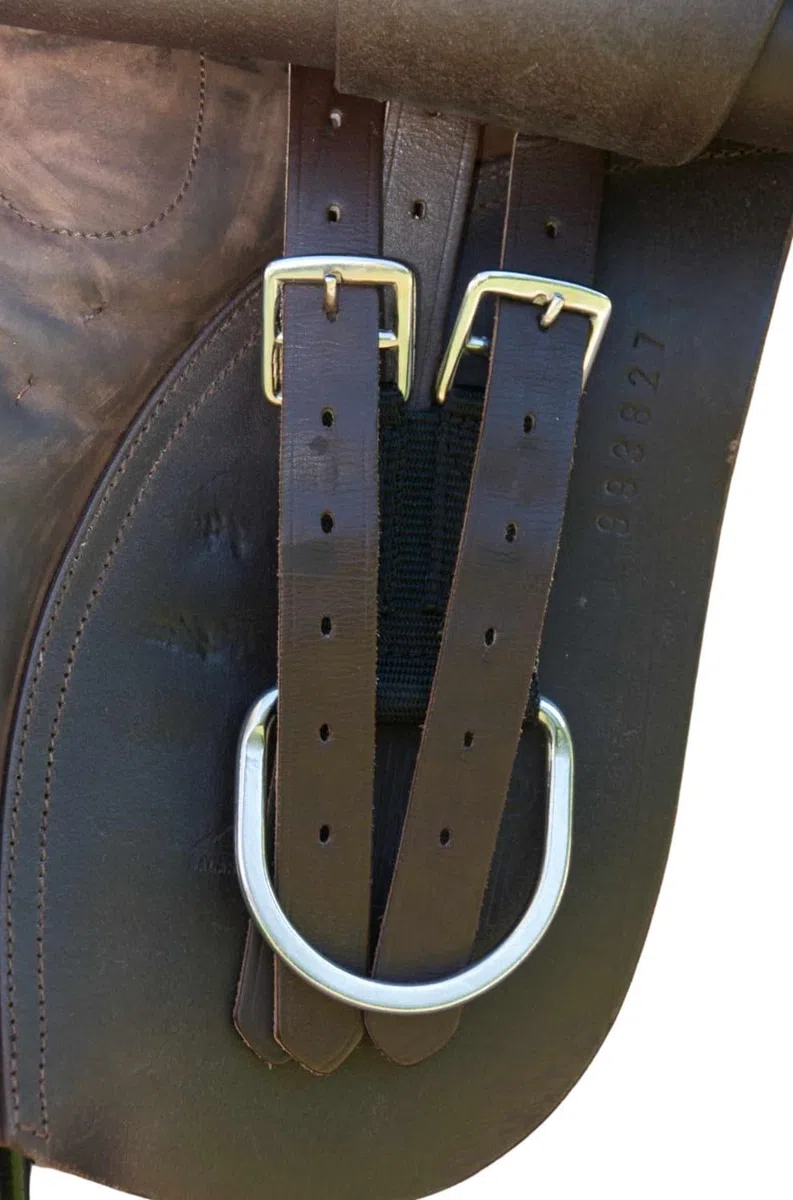 AMKA Sattelgurt Converter aus Nylon Adapter für Sattelgurte 1 Paar 2-Buckle Saddle Girth Converter (Cinch) von Englisch auf Western