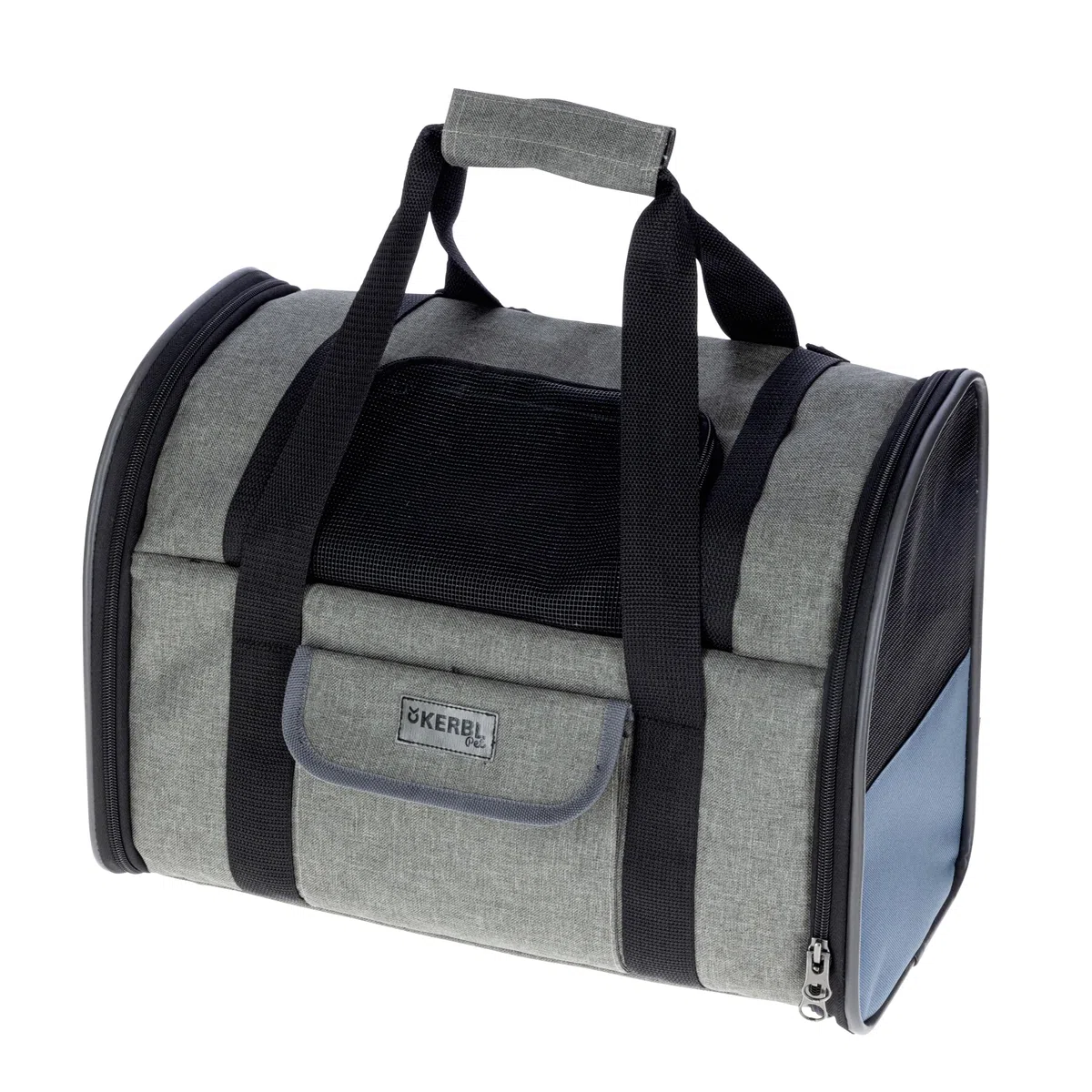 Kerbl Pet Hunderucksack Vacation, Hundetasche, Hundetransport, grau, blau, 43x24x30cm, Oxfordgewebe, kleine Hunde, Katzen, robust, schmutzabweisend