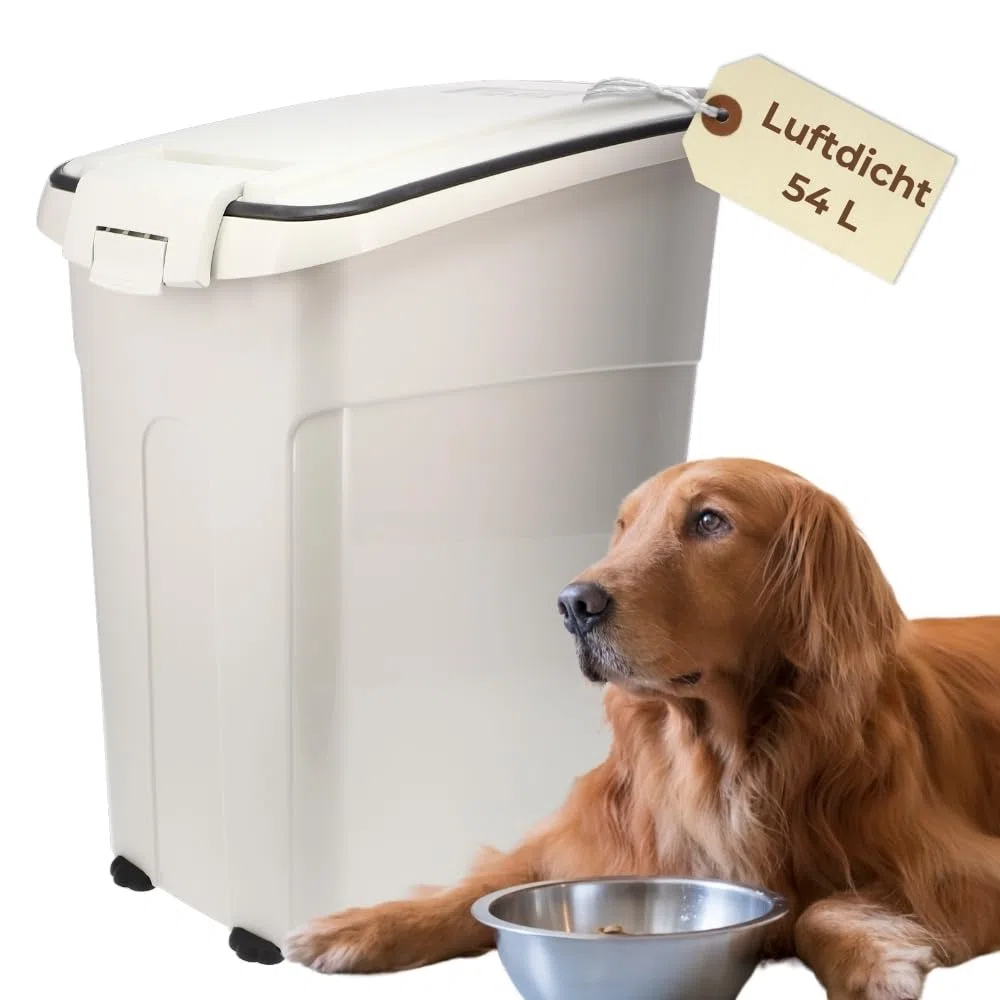 GarPet Futtertonne Luftdicht mit Deckel Futtertonne Pferd Hund Hundefutter Aufbewahrung Hundefutter Box Trockenfutter Aufbewahrung Futterbox Hund 54 L