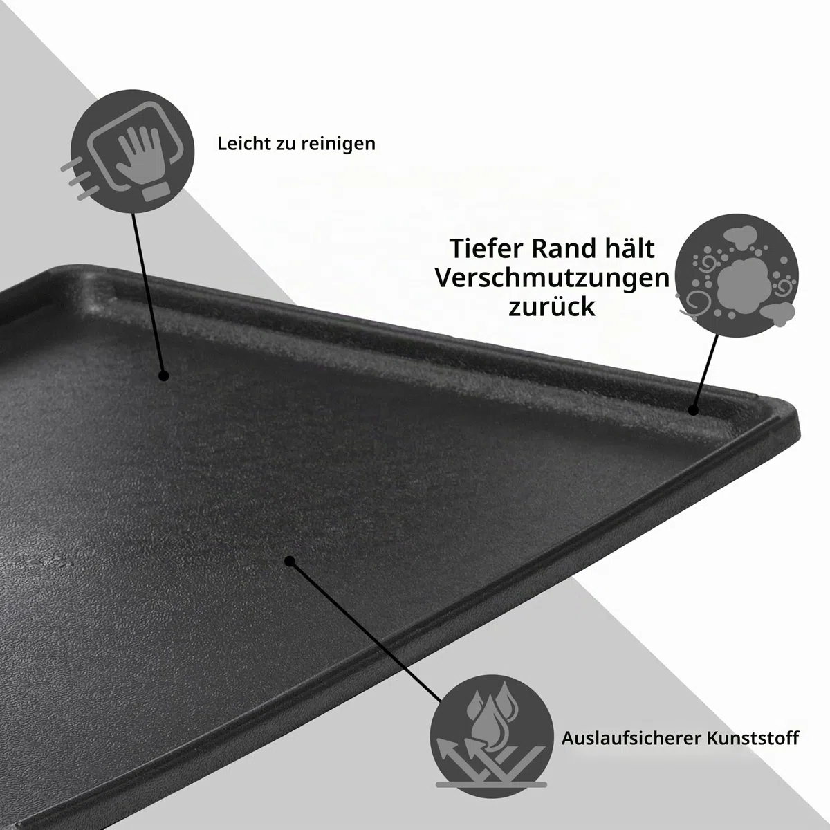 Ersatzwanne für 106 cm Hundeboxen, passend für alle Midwest- und New World-Boxen in 106 cm, vielseitig einsetzbar, Kunststoff, Schwarz