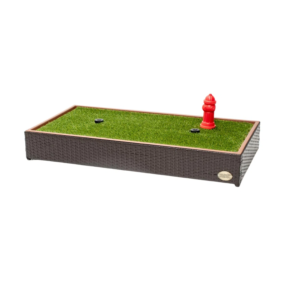Porch Potty Premium automatisches Hundeklo mit Rasen aus Synthetik in Braun