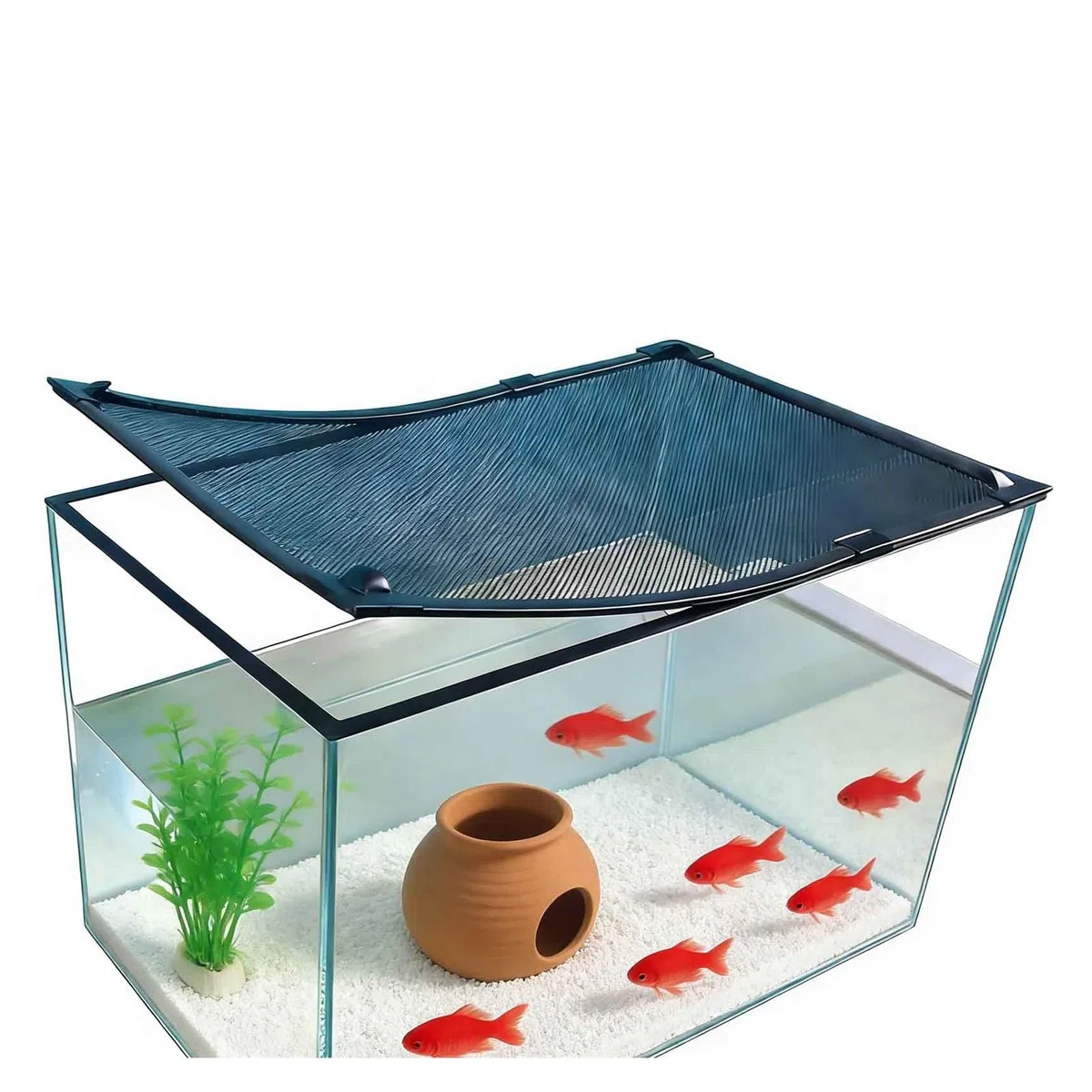 Magnetisches Aquarium-Abdecknetz, auf Jede Größe zuschneidbar, Mesh-Top-Haube, Aquarium-Deckel, verhindert das Herausspringen von Fisch-Reptilien(100x40CM/39.37x15.75in)