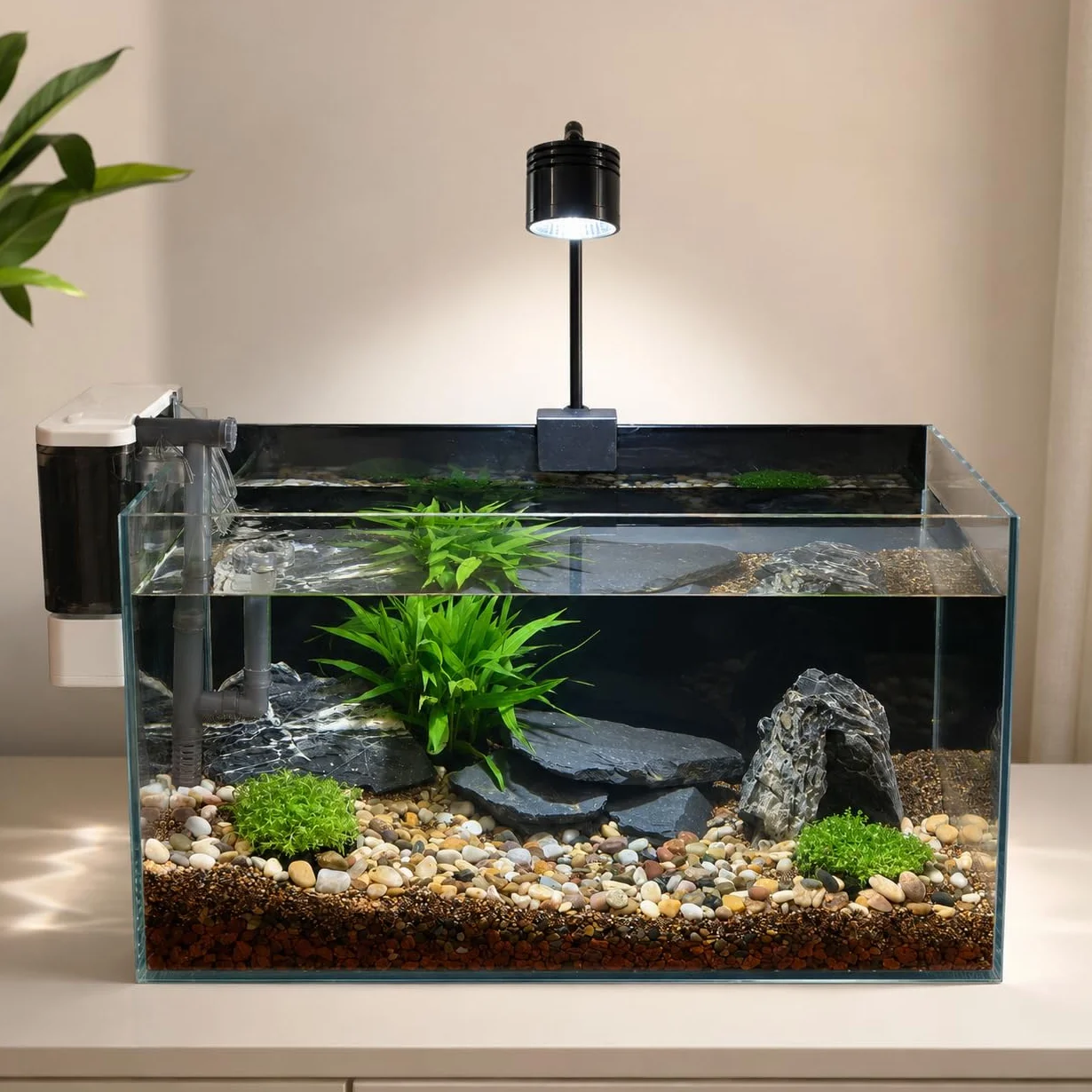 Unocho Natürliche Schiefersteine Reptilien Sonnenplattform 4,5kg Aquarium Steine für Aquascaping, Aquarien, Terrarien, Paludarien, Tabletop-Modelle, Miniatur- und Feengärten (5-15 cm)