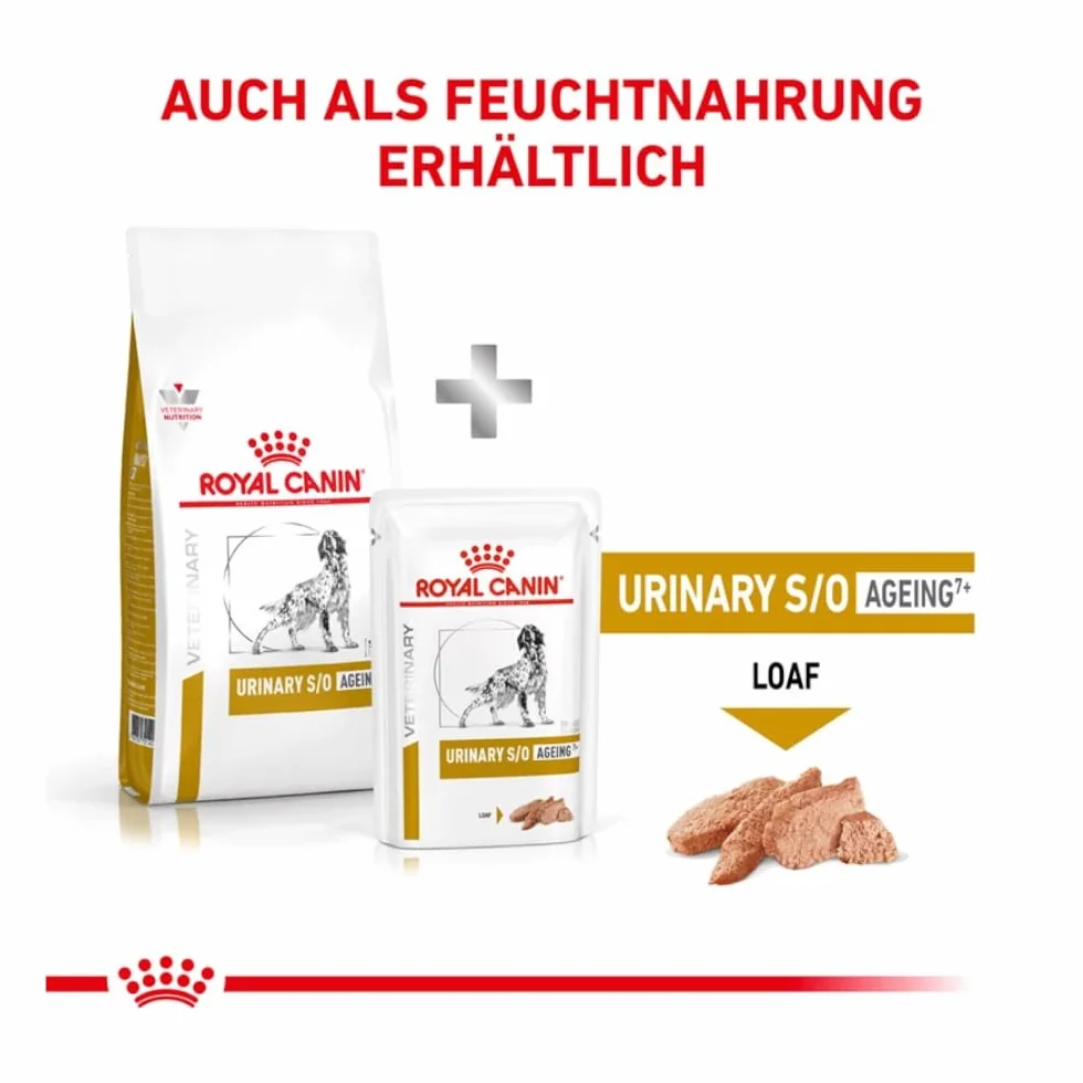 Royal Canin Veterinary Urinary S/O Ageing 7+ | 3,5 kg | Diät-Alleinfuttermittel für Hunde | Ab dem 7. Lebensjahr | Harnuntersättigende und metastabilisierende Eigenschaften