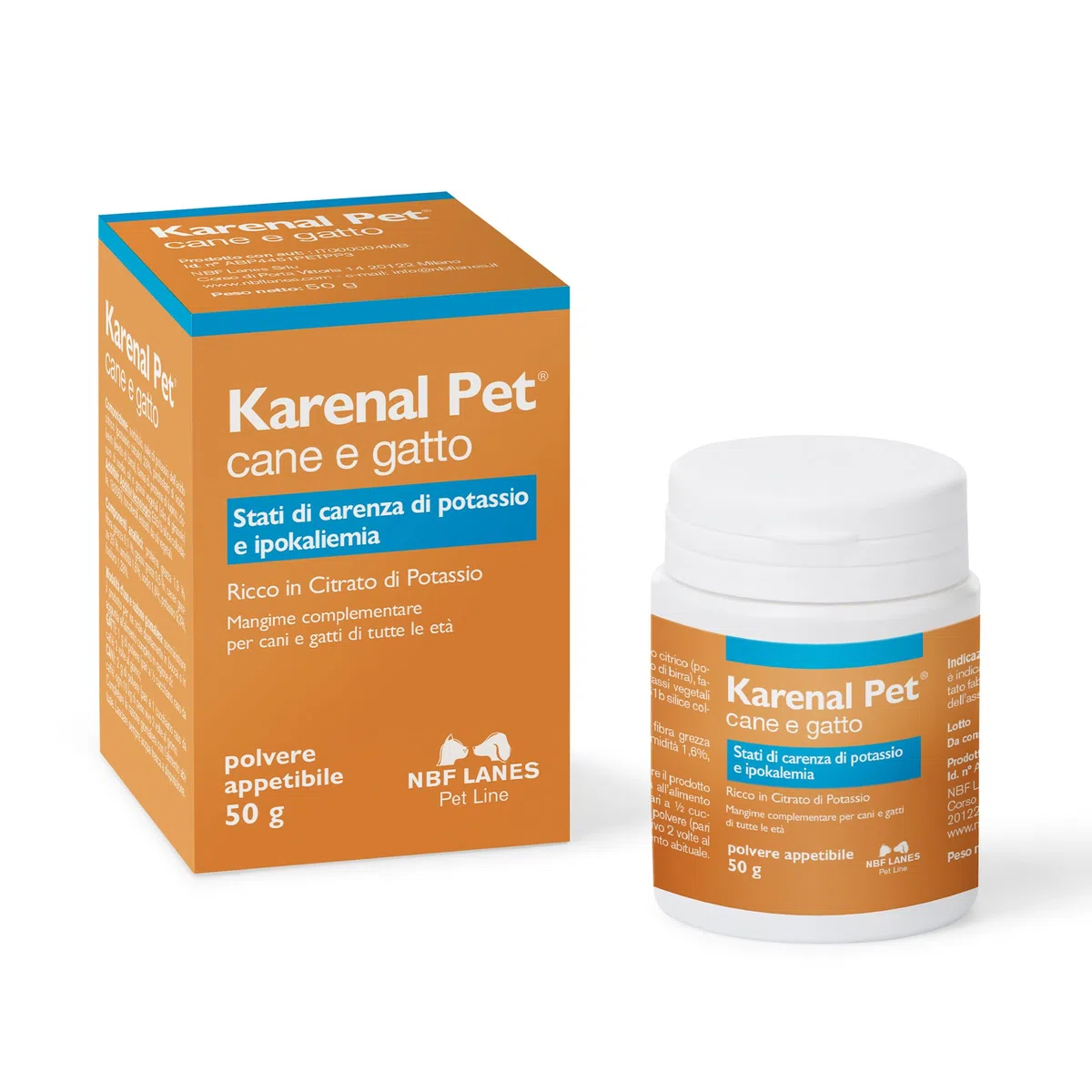 NBF Lanes | Karenal Pet Hund und Katze 50 g Pulver für Kaliummangel und Hypokaliämie