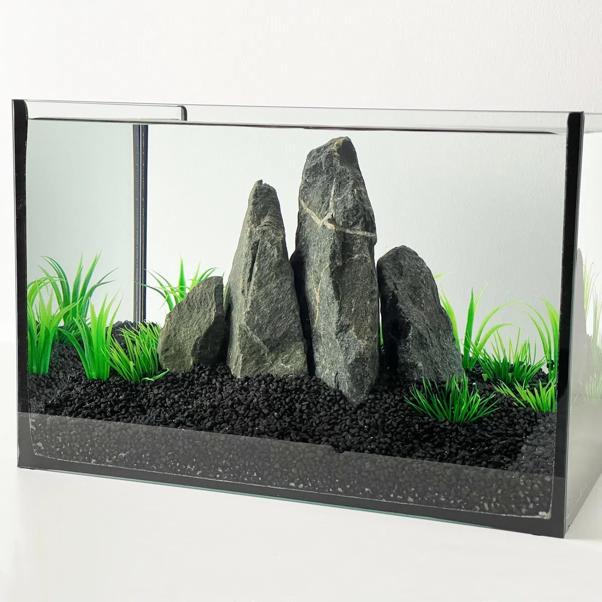 Schicker Mineral Aquariumkies schwarz 25 kg, feiner Quarzkies mit Epoxidharz ummantelt, kantengerundeter Bodengrund, farbecht, Kies für Süßwasseraquarien & Meerwasseraquarien (2,0-3,0 mm)